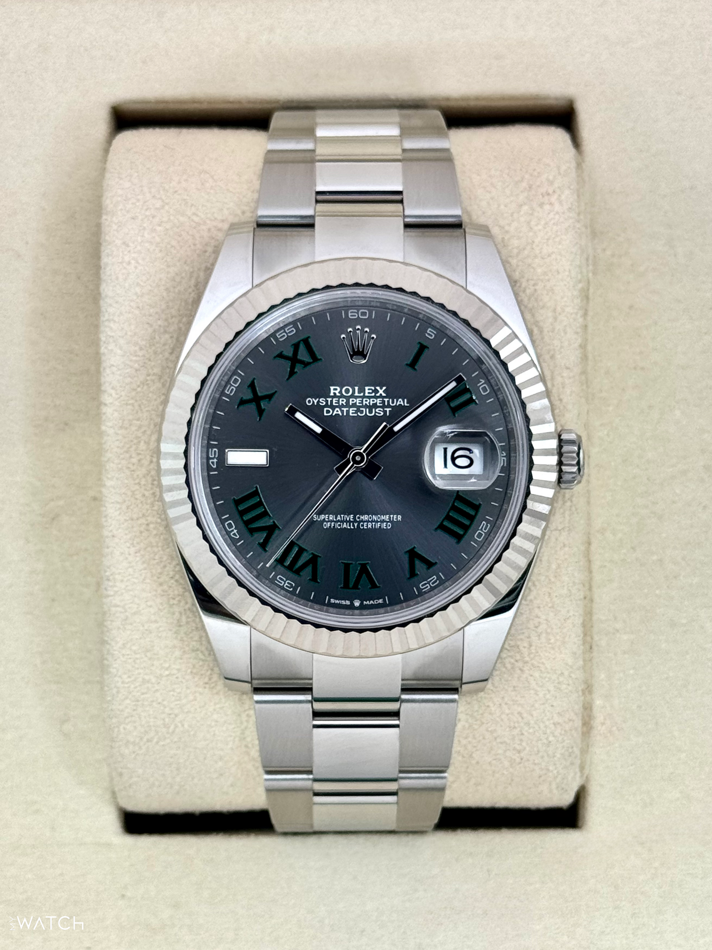 NEW 2025 Rolex Datejust 41mm 126334 Oyster Wimbledon Dial - MyWatchLLC