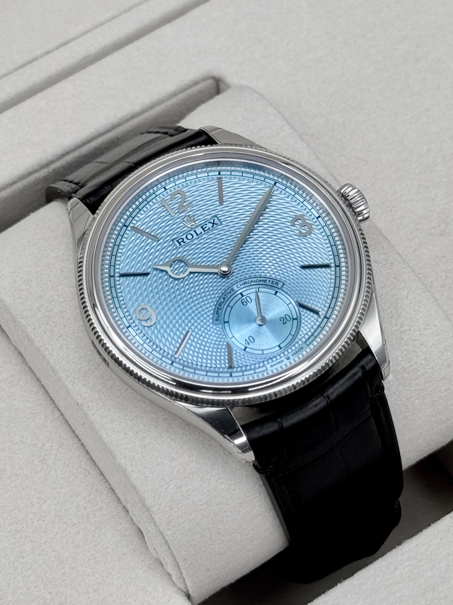 NEW 2026 Rolex 1908 39mm 52506 Platinum Ice Blue Dial (STICKERED)