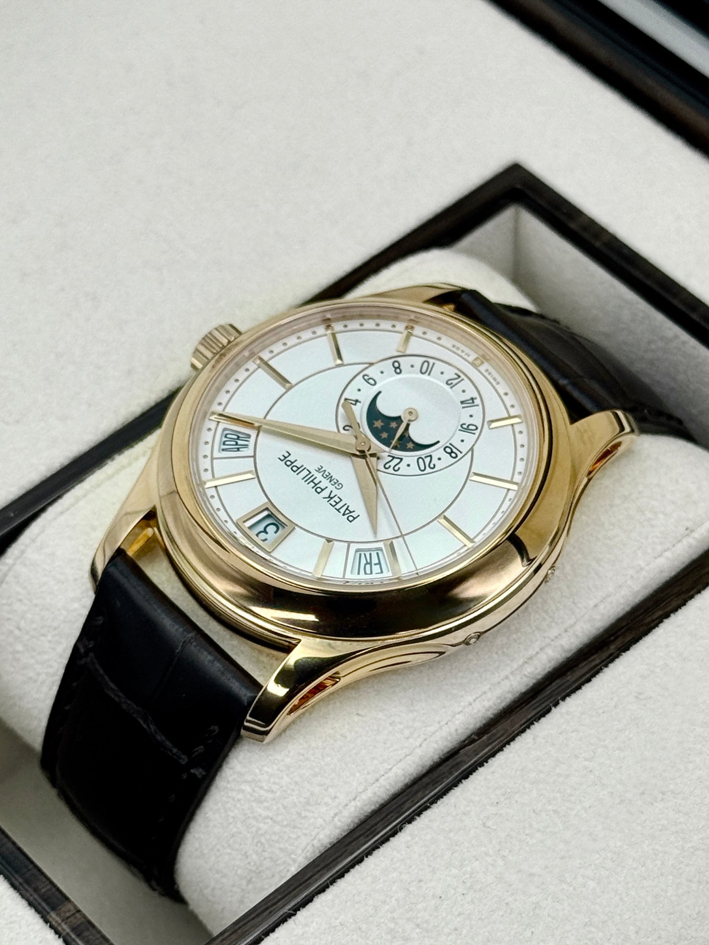 2019 Patek Philippe Annual Calendar 40mm 5205R Rose Gold White Dial