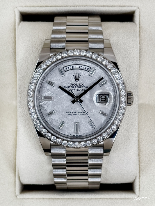 2019 Rolex Day-Date 40mm 228349RBR Presidential Meteorite Diamond Dial - MyWatchLLC