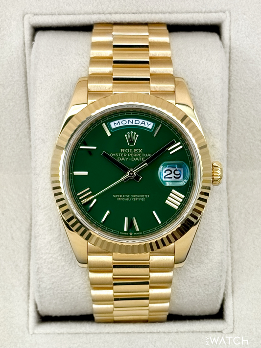 2022 Rolex Day-Date 40mm 228238 Presidential Green Dial - MyWatchLLC