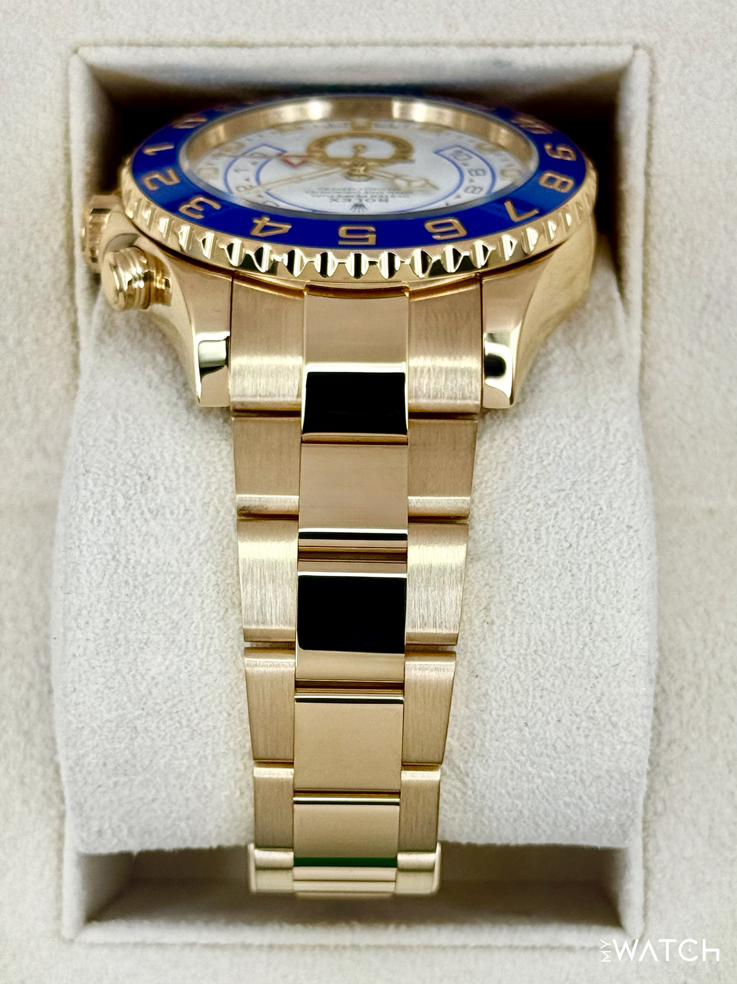 2023 Rolex Yacht-Master II 44mm 116688 18K Yellow Gold White Dial - MyWatchLLC