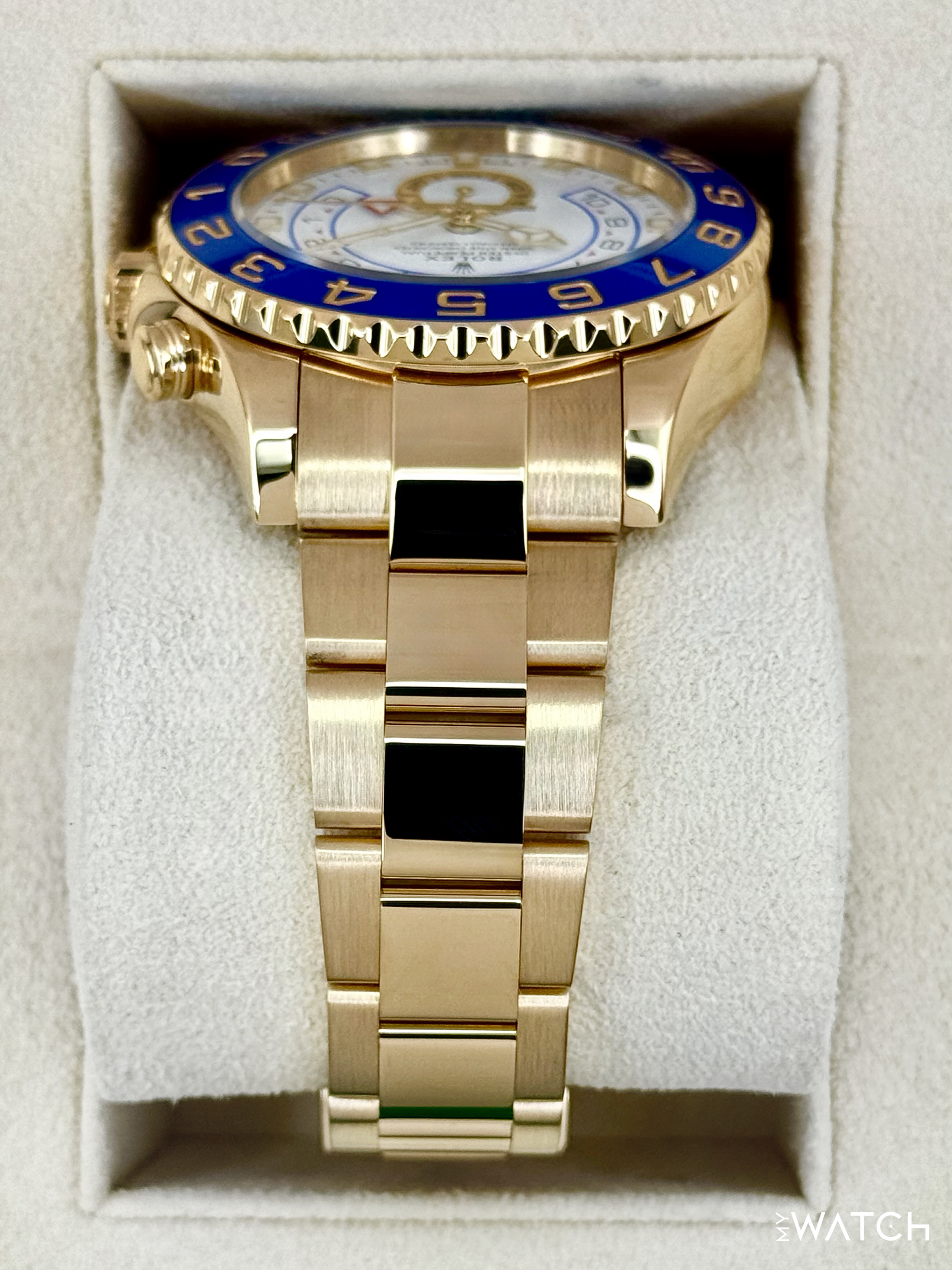 2023 Rolex Yacht-Master II 44mm 116688 18K Yellow Gold White Dial - MyWatchLLC