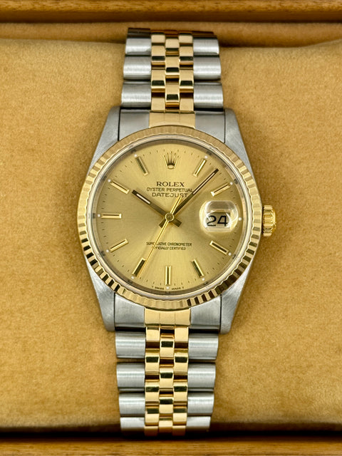 1991 Rolex Datejust 36mm 16233 Two-Tone Jubilee Champagne Dial