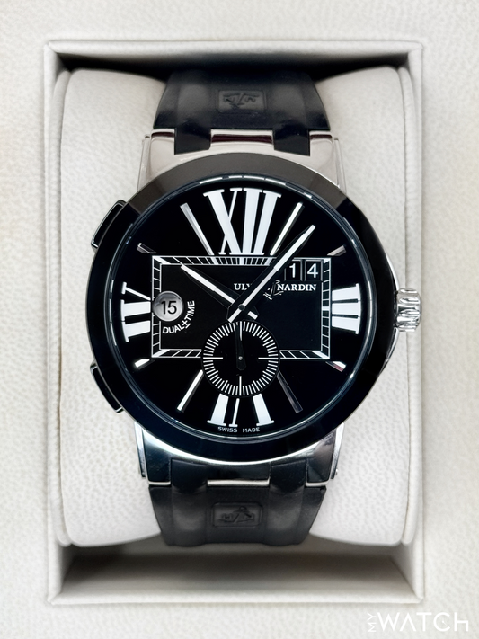 2012 Ulysse Nardin Executive Dual Time 43mm 243-00 Stainless Steel Black Dial