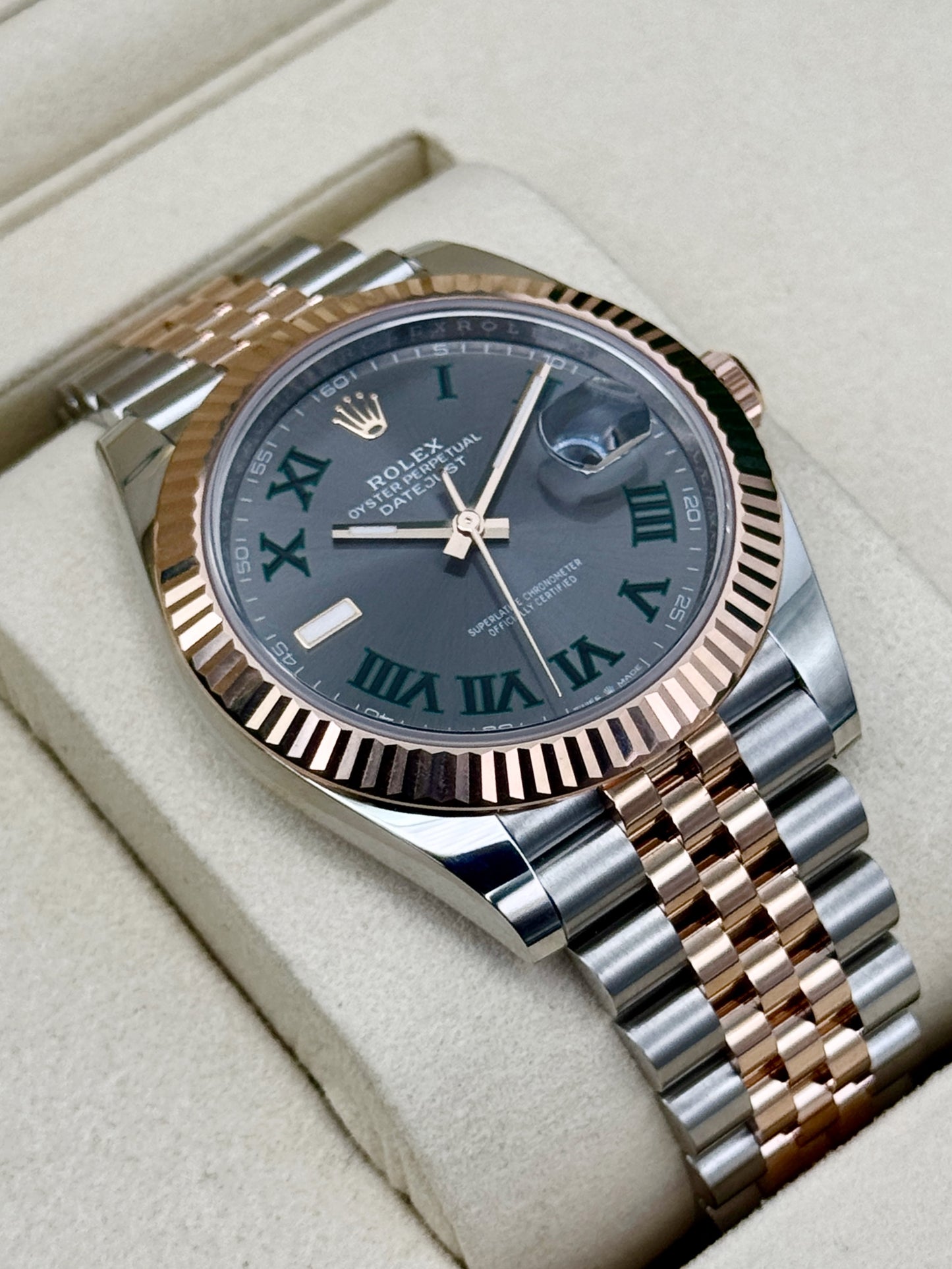 2025 Rolex Datejust 41mm 126331 Two-Tone Jubilee Wimbledon Dial