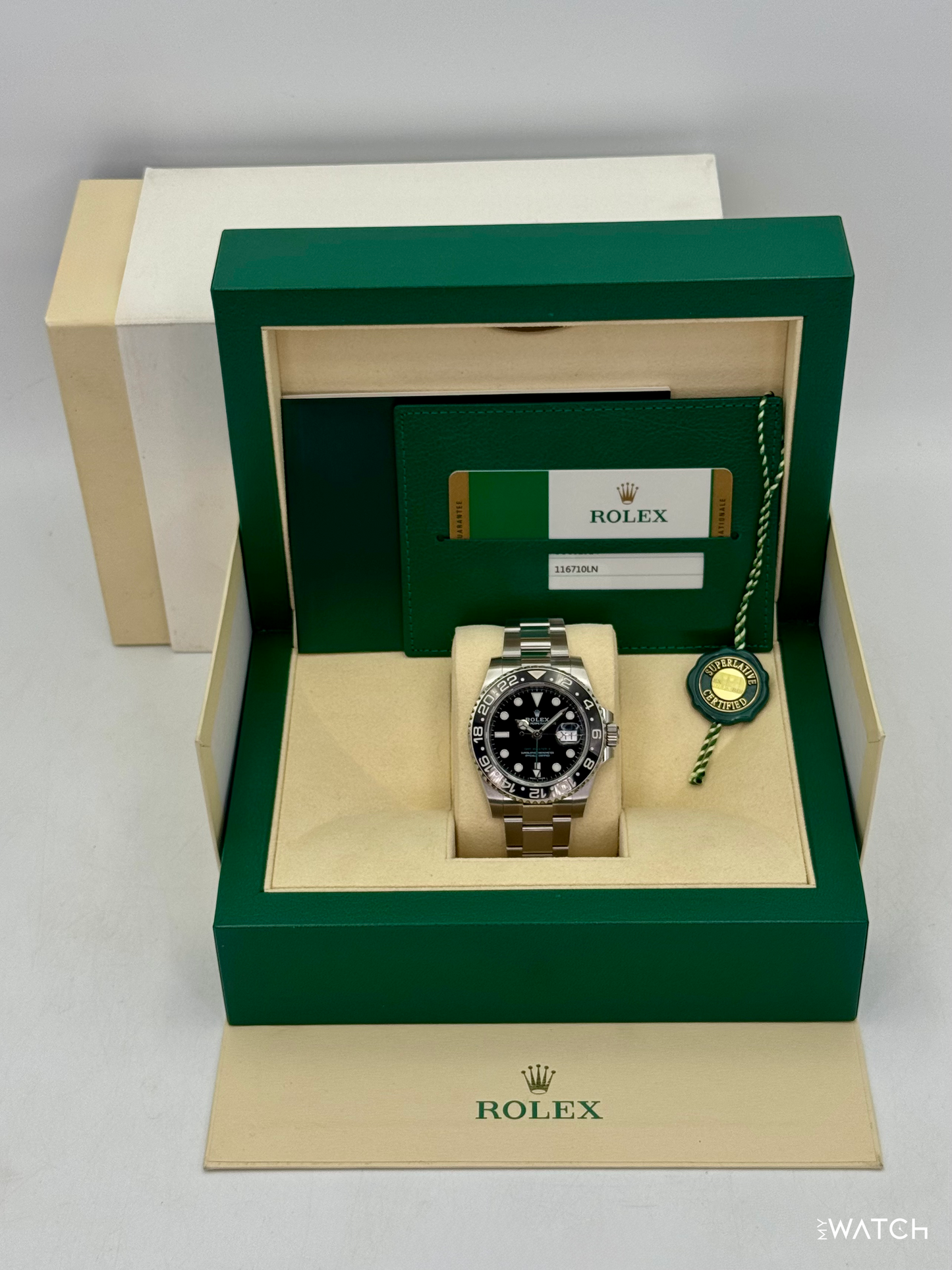 2018 Rolex GMT-Master II 40mm 116710LN Stainless Steel Black Dial - MyWatchLLC