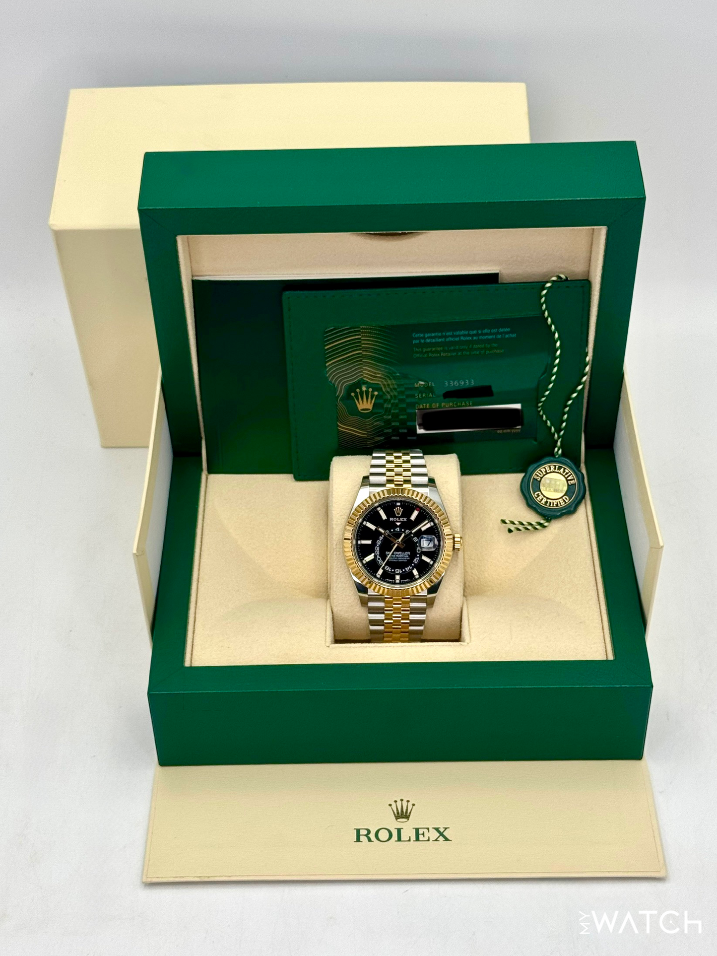 2025 Rolex Sky-Dweller 42mm 336933 Two-Tone Jubilee Black Dial