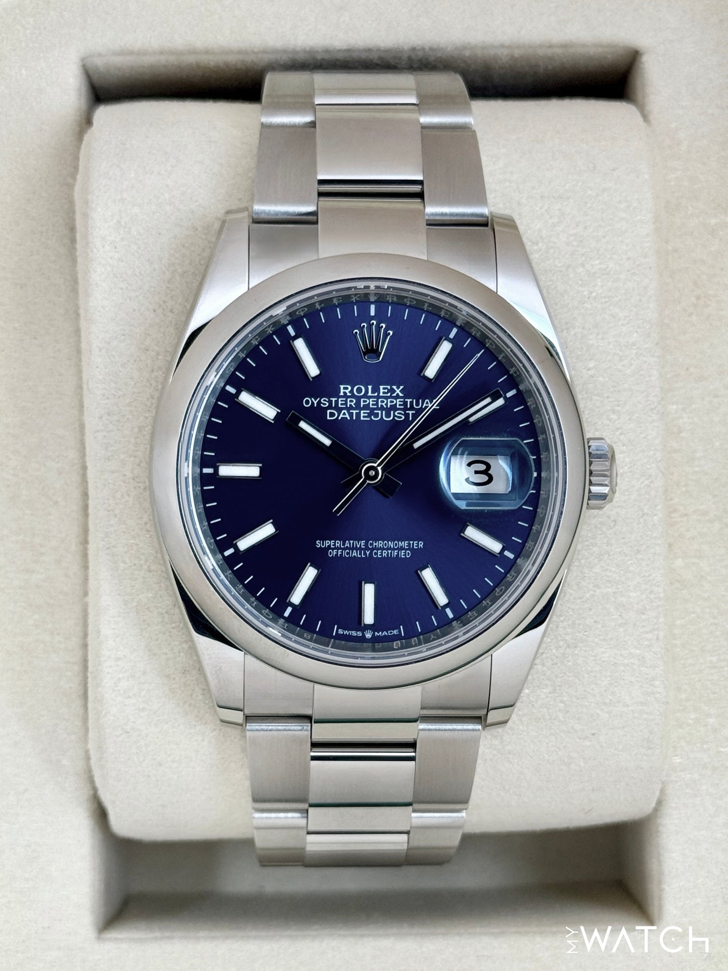 NEW 2025 Rolex Datejust 36mm 126200 Stainless Steel Oyster Blue Dial