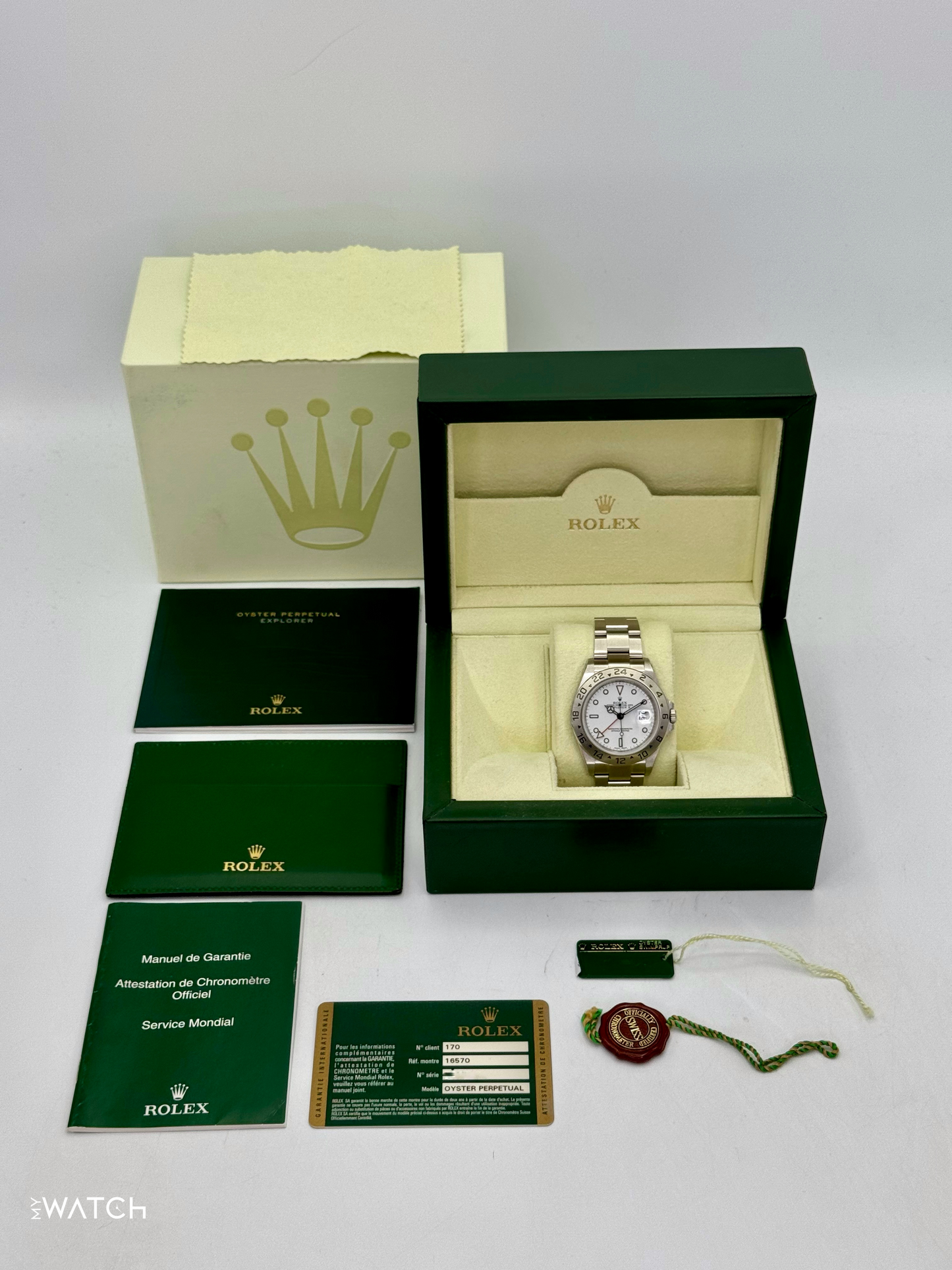 2008 Rolex Explorer II 40mm 16570 Stainless Steel Polar White Dial