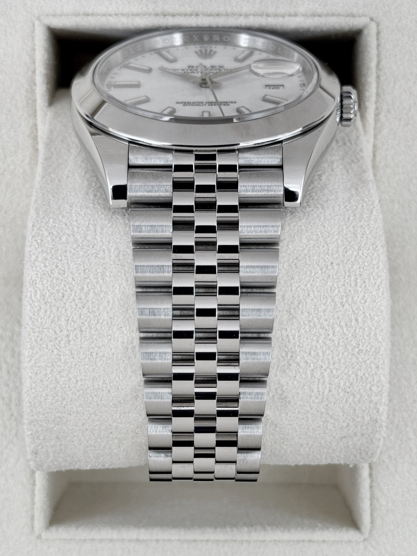 2024 Rolex Datejust 41mm 126300 Stainless Steel Jubilee White Dial