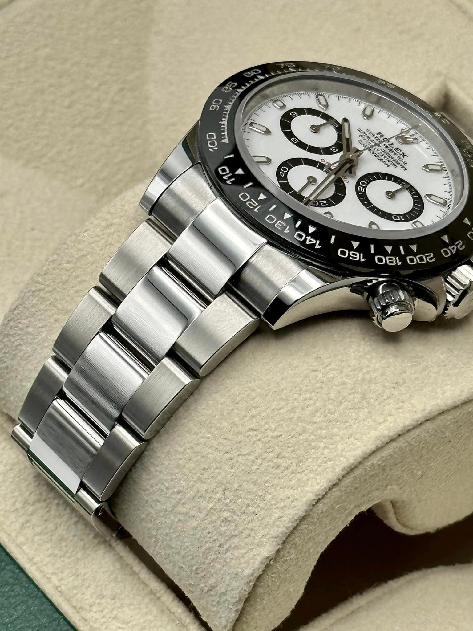 Rolex daytona outlet ss white