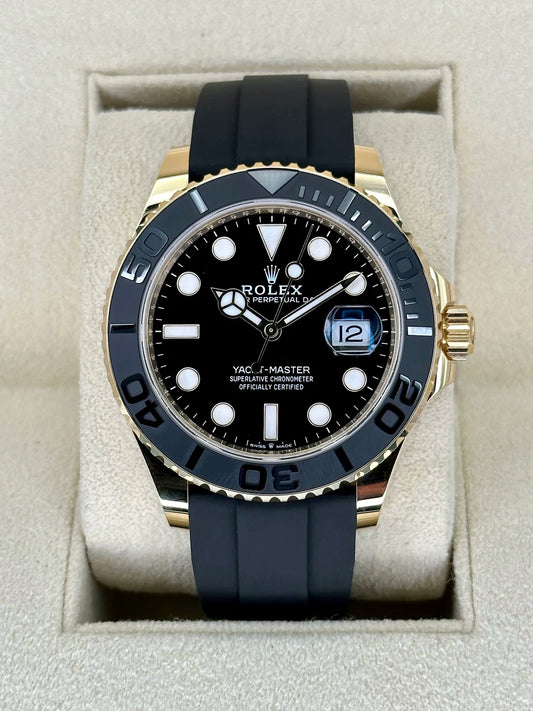 NEW 2024 Rolex Yacht-Master 42mm 226658 Gold Oysterflex Black Dial