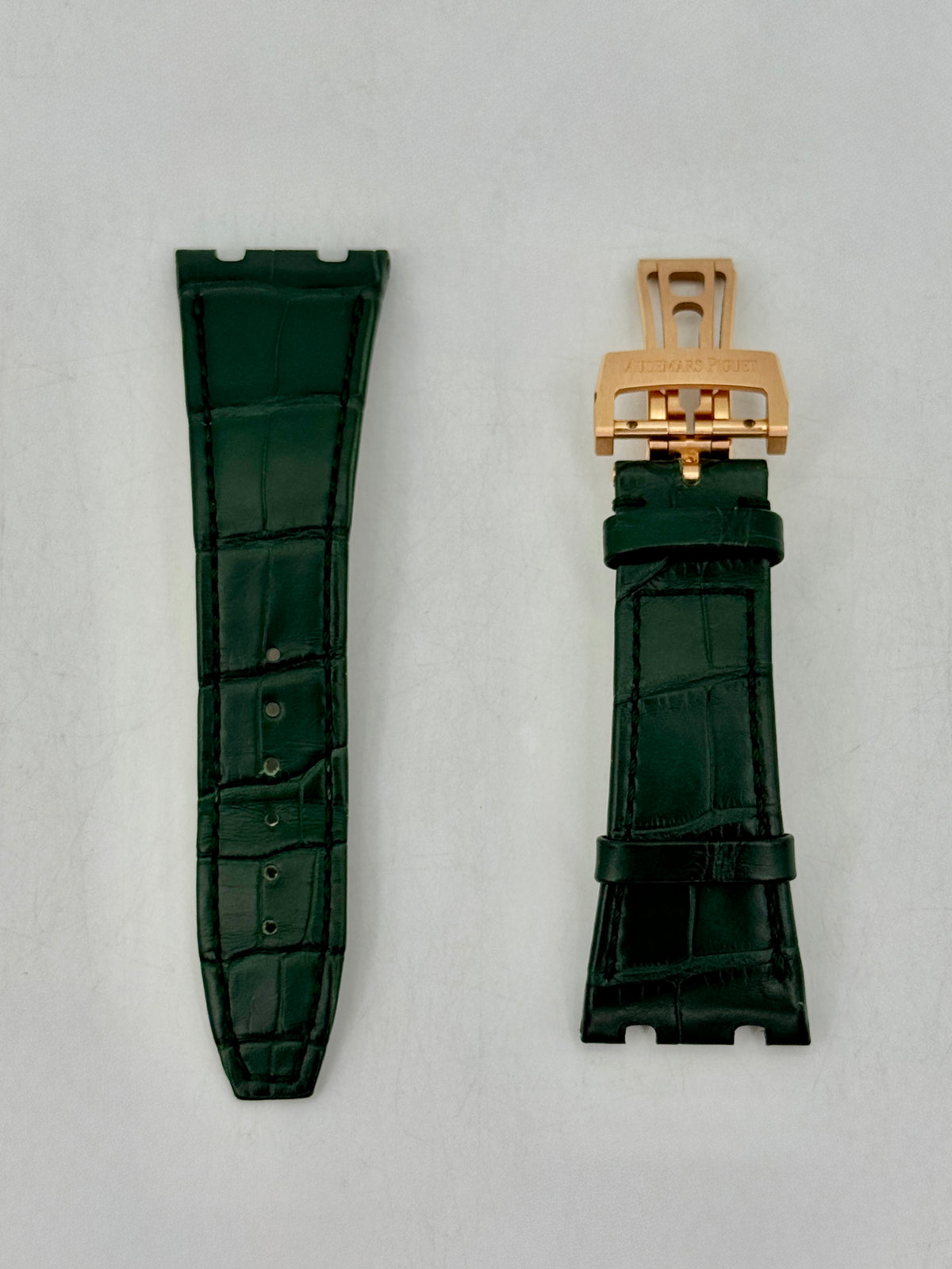 Audemars Piguet Royal Oak 41mm Green Alligator Leather Strap with Deployant Clasp