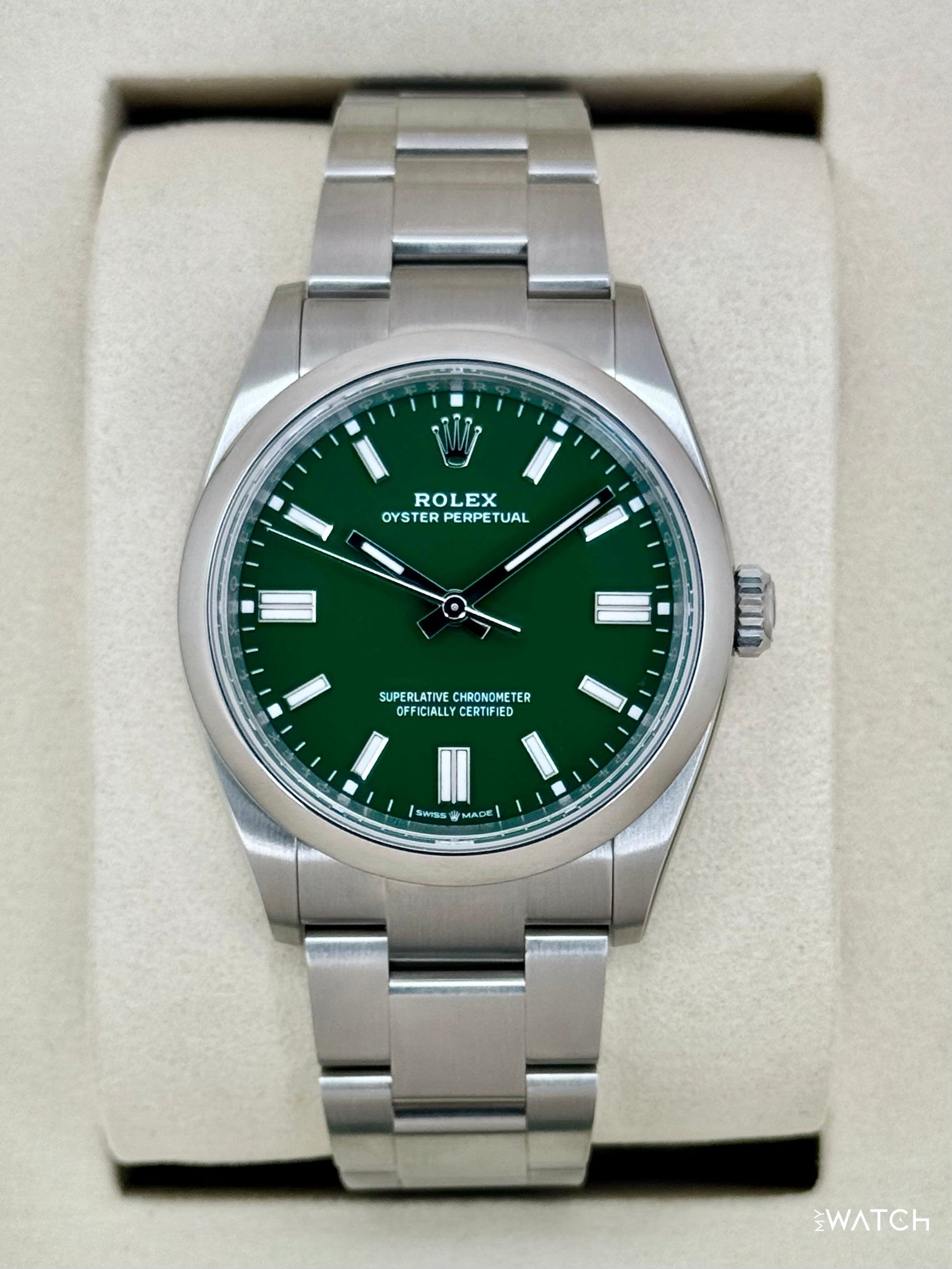 NEW 2026 Rolex Oyster Perpetual 36mm 126000 Green Dial - MyWatchLLC