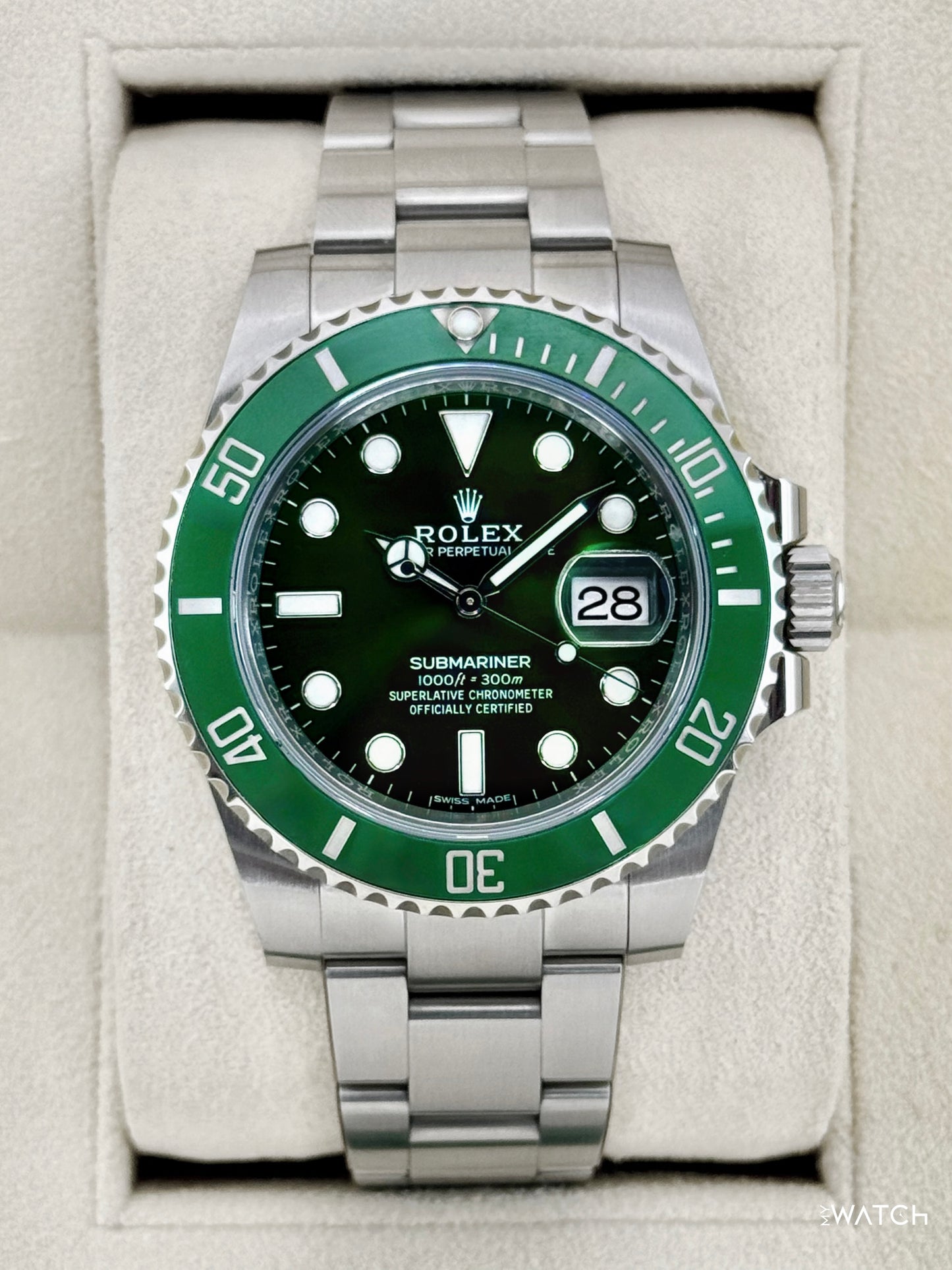 2018 Rolex Submariner “Hulk” 40mm 116610LV Green Dial - MyWatchLLC