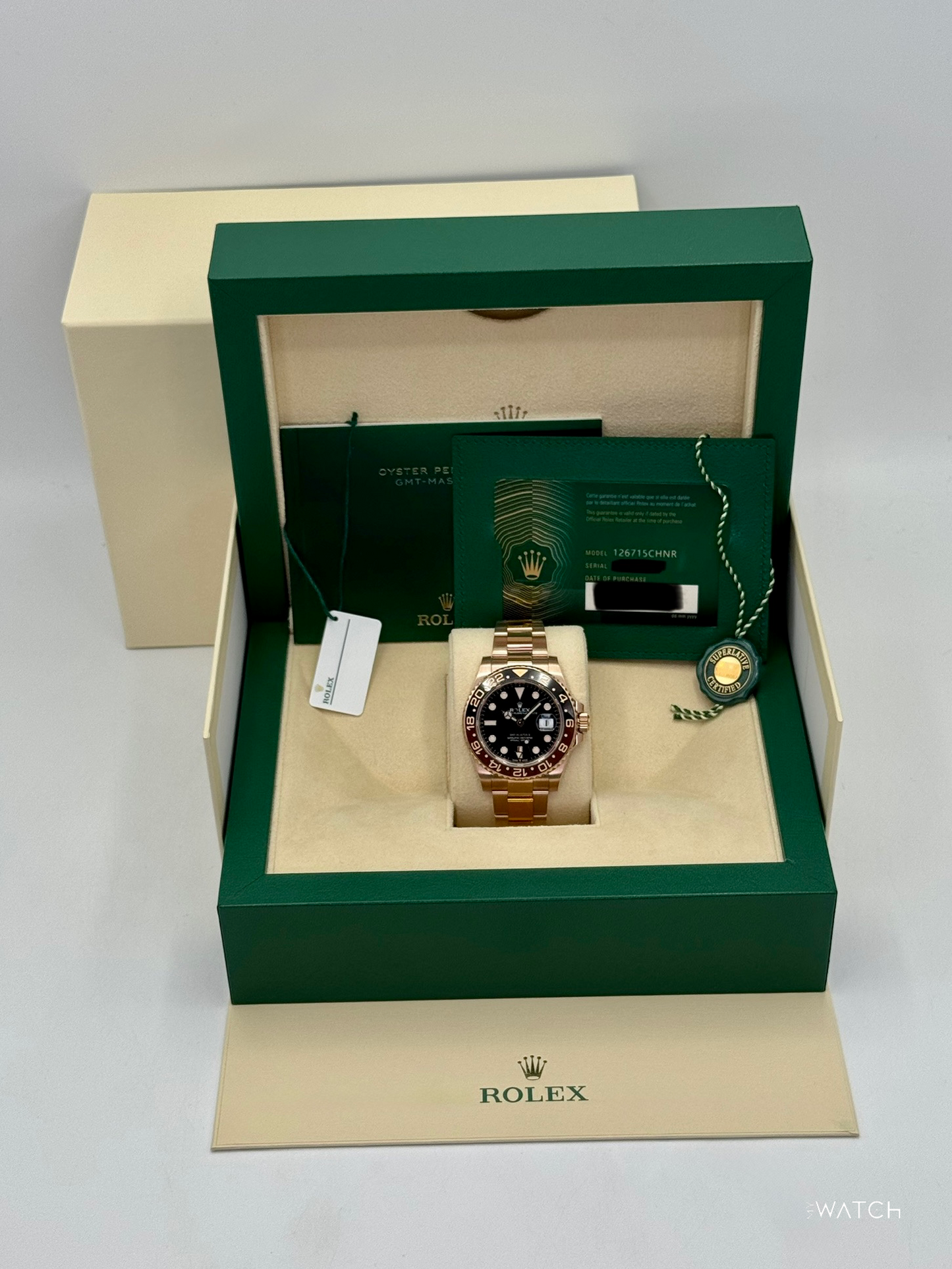 2021 Rolex GMT-Master II "Rootbeer" 40mm 126715CHNR Rose Gold
