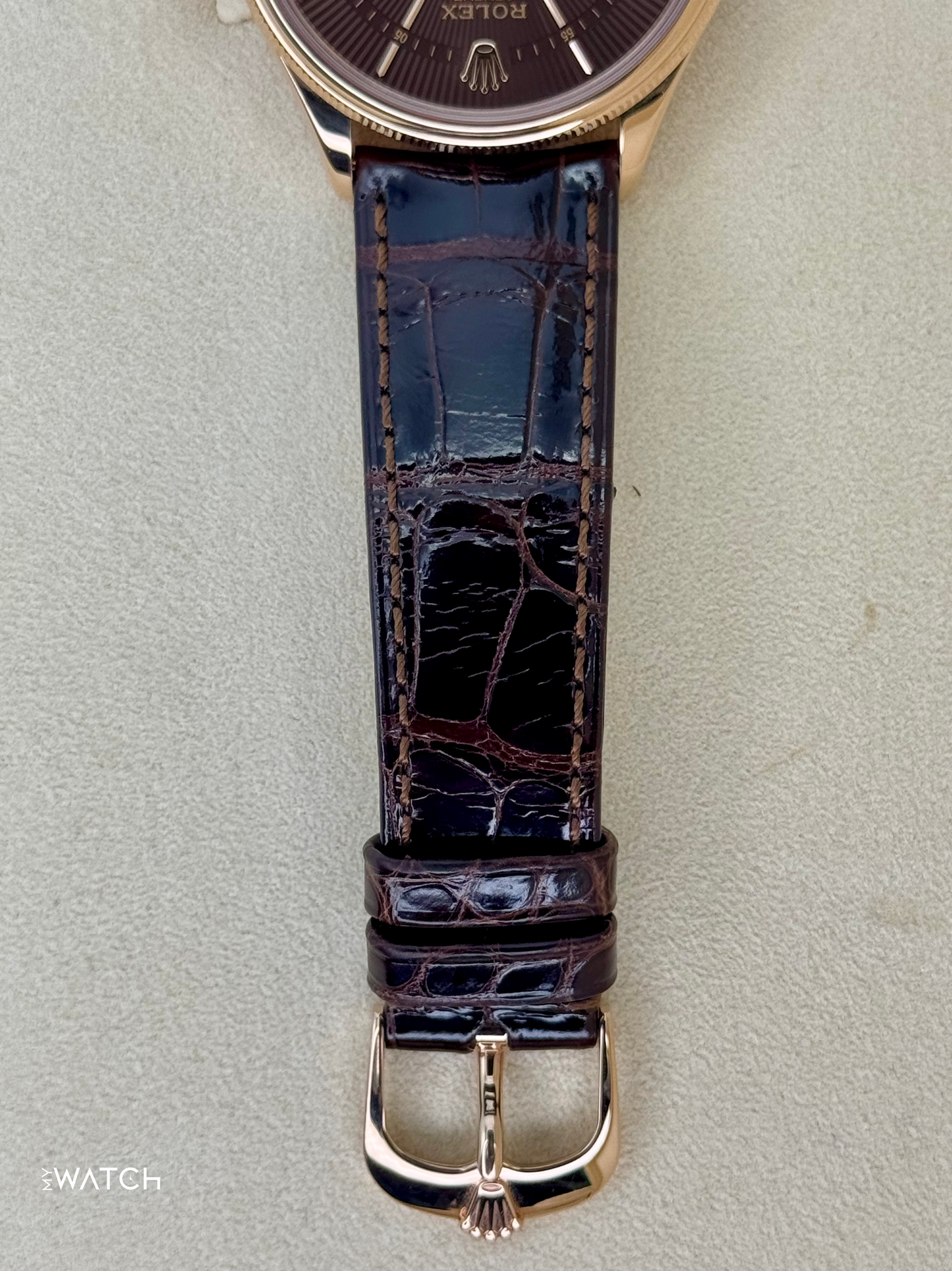 2020 Rolex Cellini Dual Time 39mm 50525 Rose Gold Brown Dial