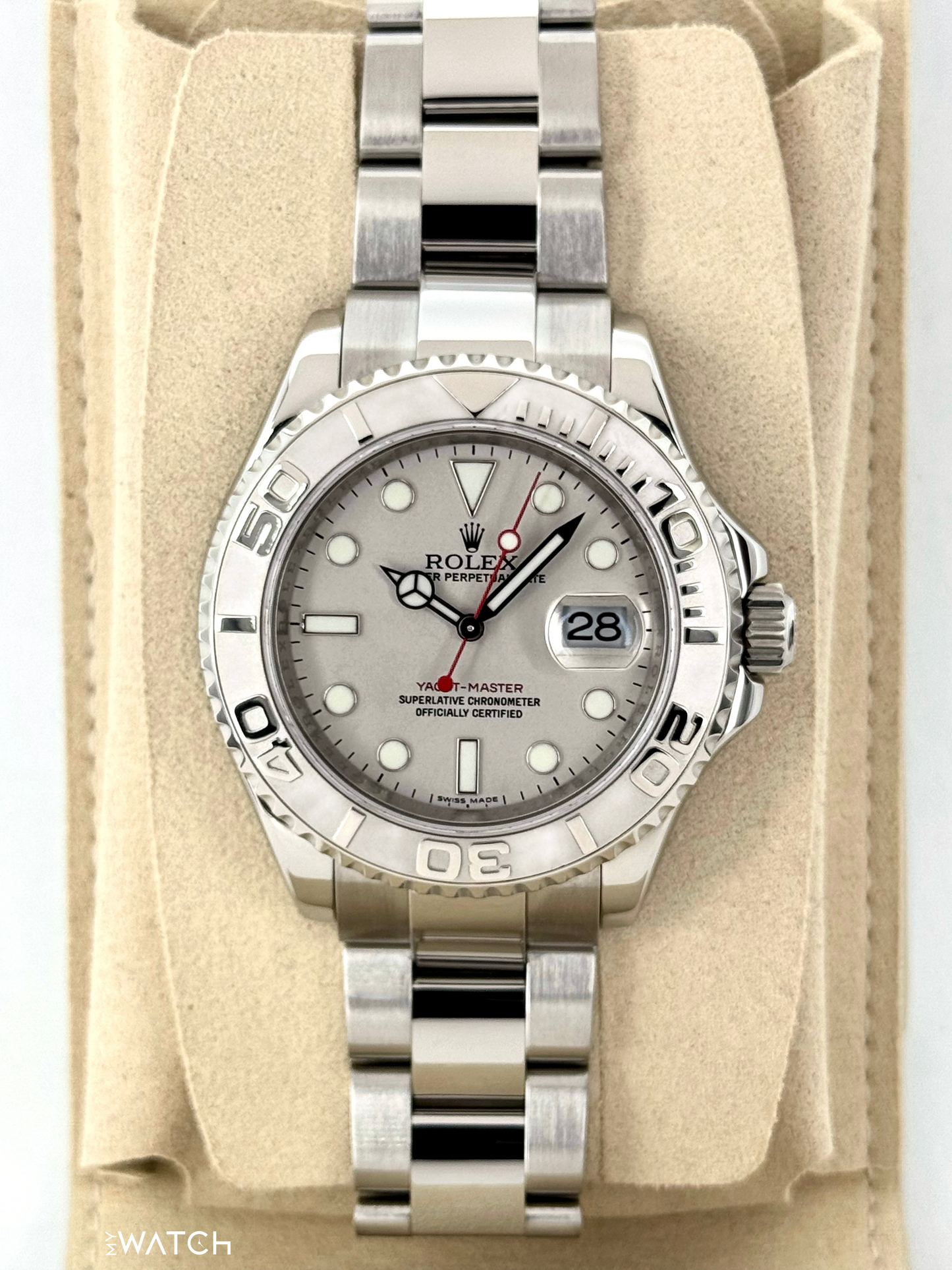 2025 CPO Rolex Yacht-Master 40mm 16622 Platinum Bezel and Dial