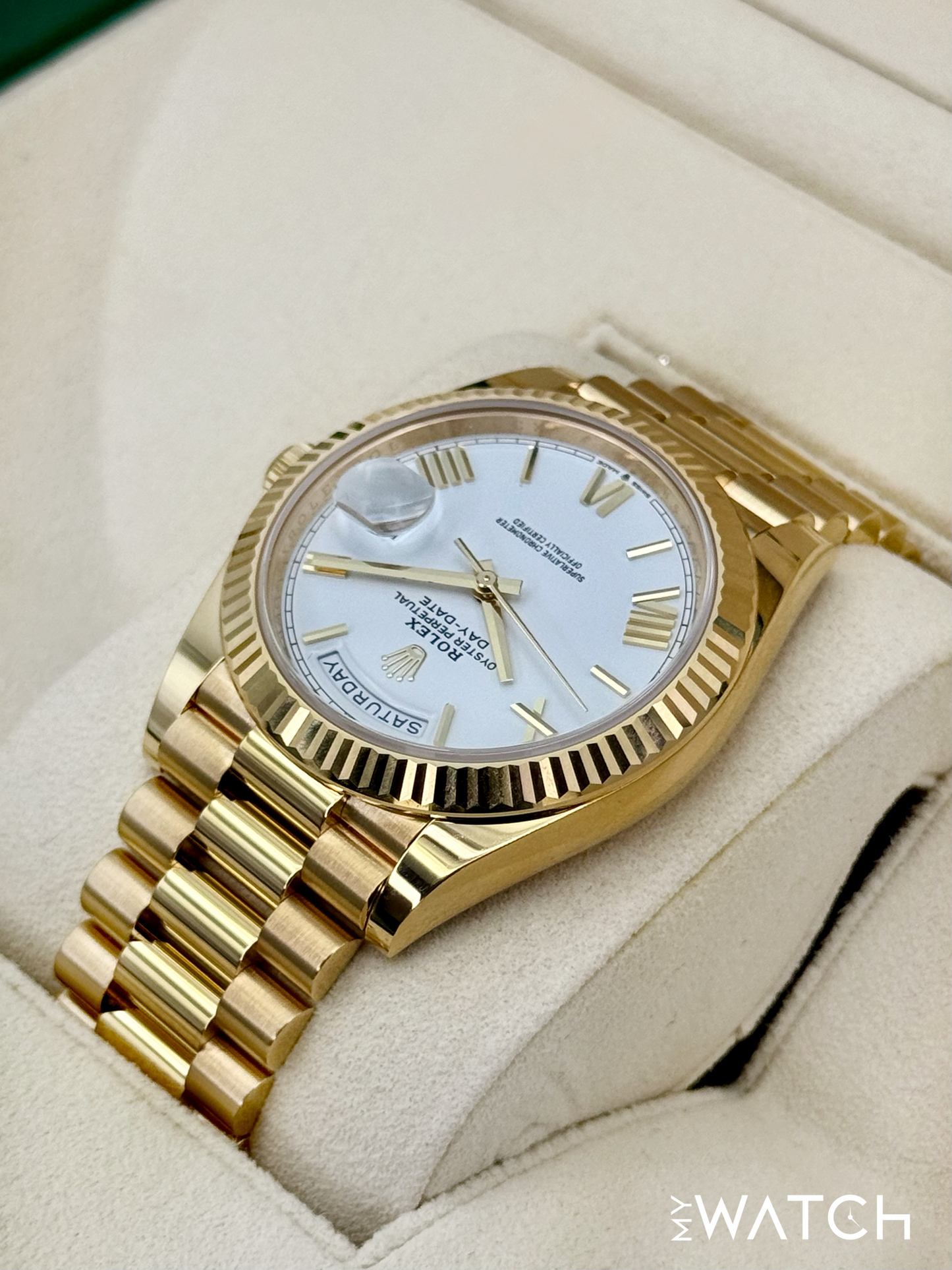 NEW 2025 Rolex Day-Date 40mm 228238 Presidential White Dial