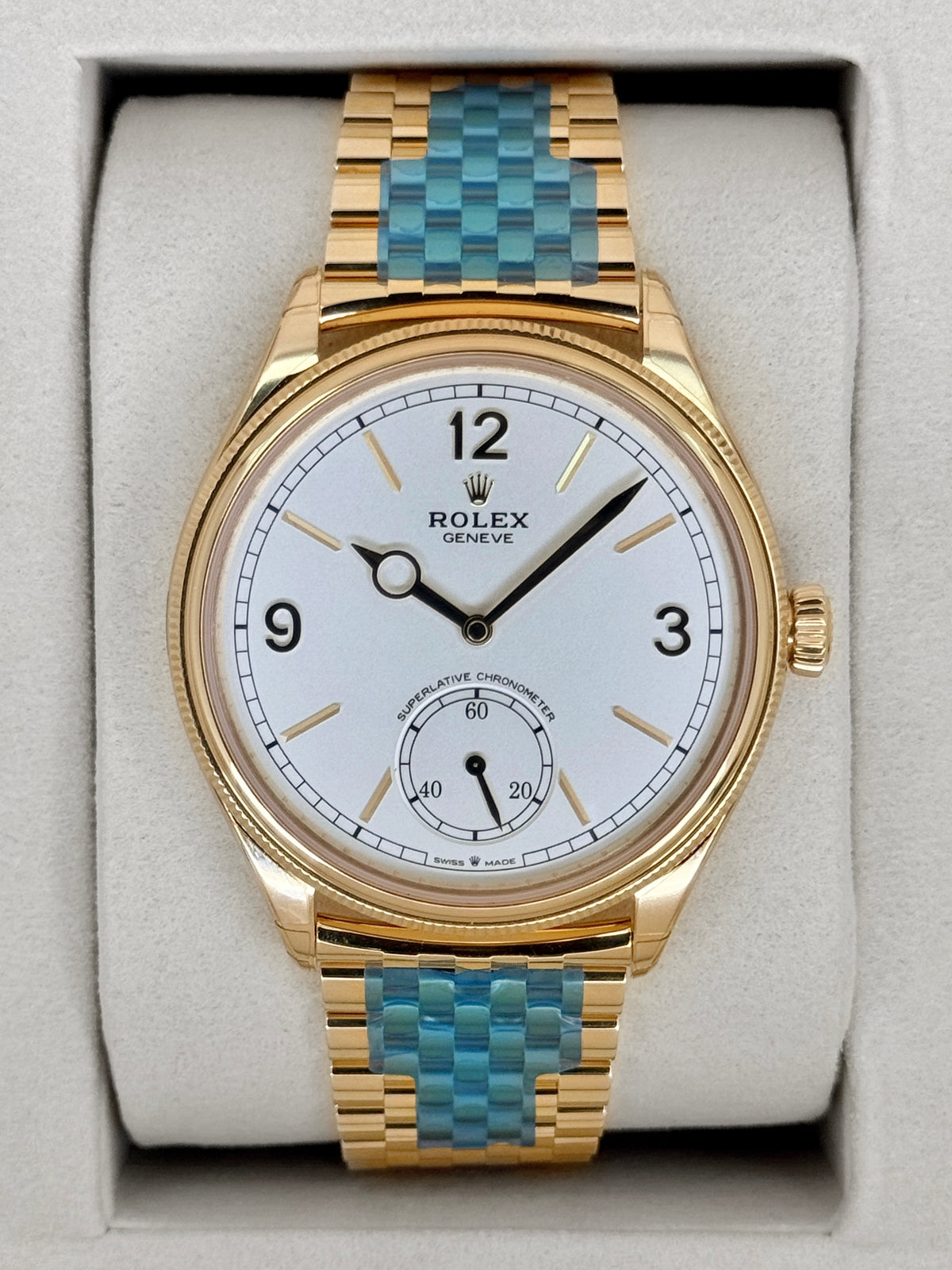 NEW 2026 Rolex 1908 39mm 52508 Yellow Gold Settimo Bracelet White Dial (STICKERED)