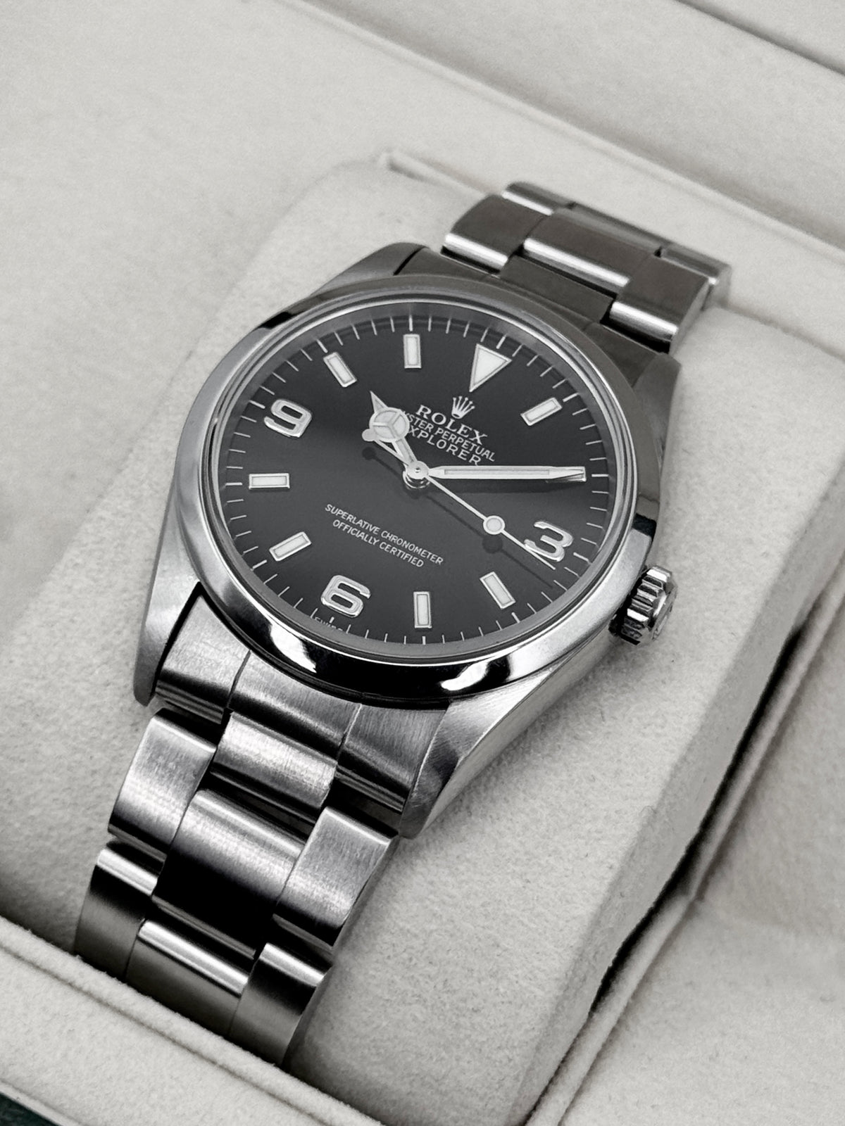 1999 Rolex Explorer 39mm 14270 Stainless Steel Black Dial