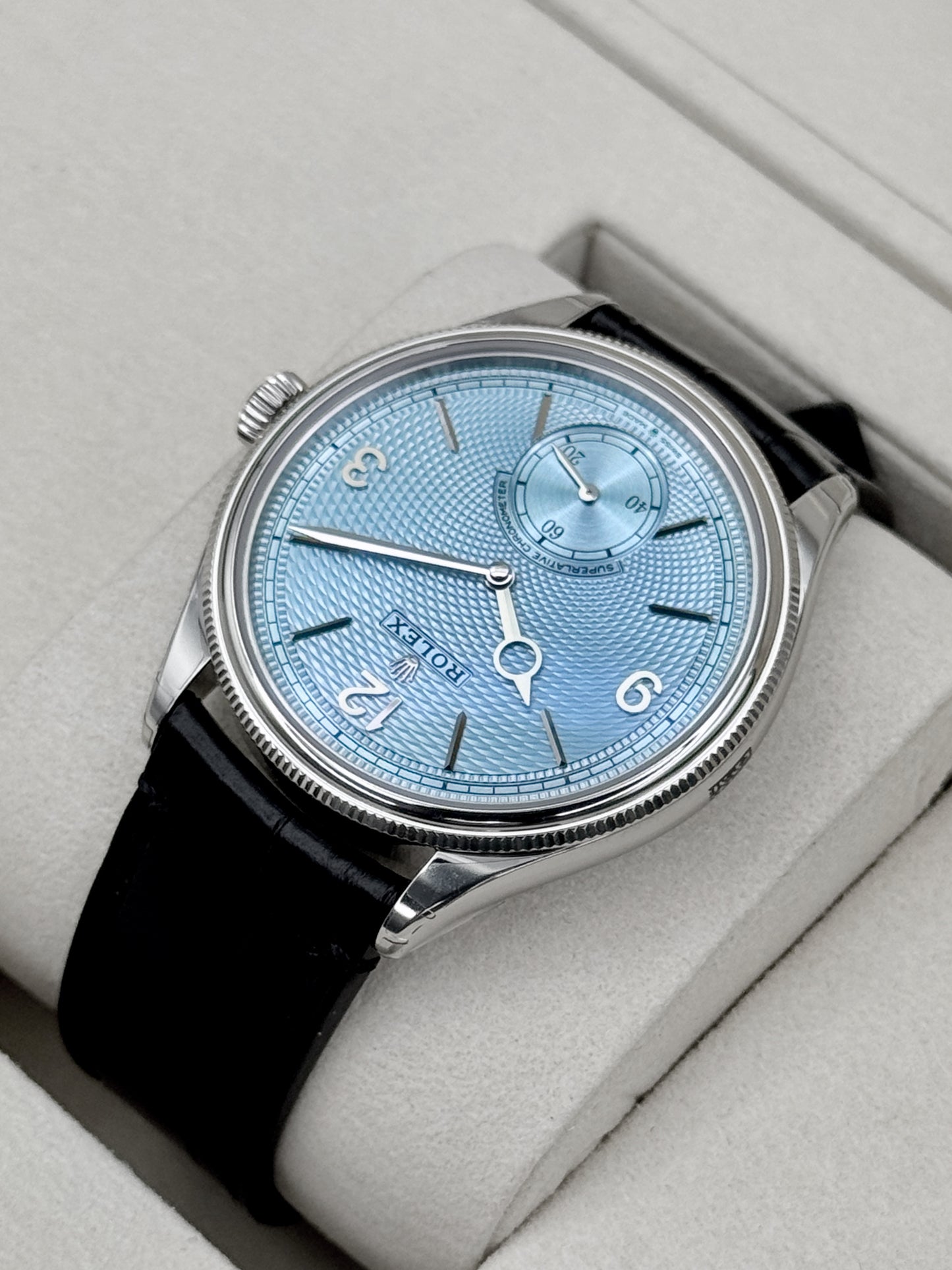 NEW 2026 Rolex 1908 39mm 52506 Platinum Ice Blue Dial (STICKERED)