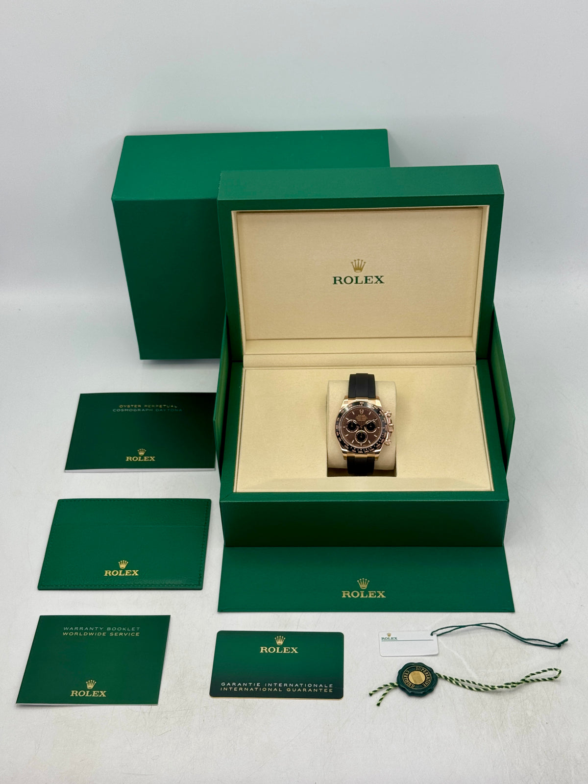 2025 Rolex Daytona 40mm 126515LN Rose Gold Oysterflex Chocolate Dial