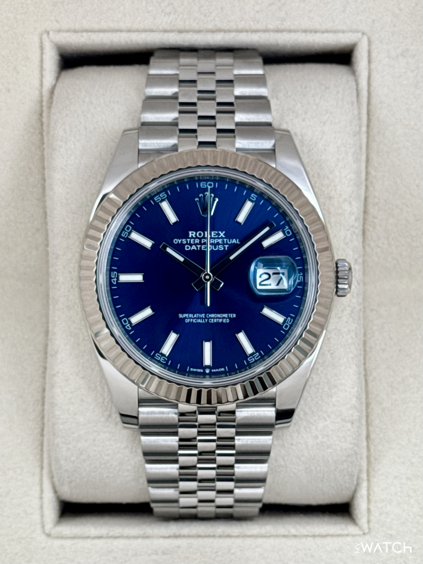 2023 Rolex Datejust 41mm 126334 Stainless Steel Jubilee Blue Dial - MyWatchLLC