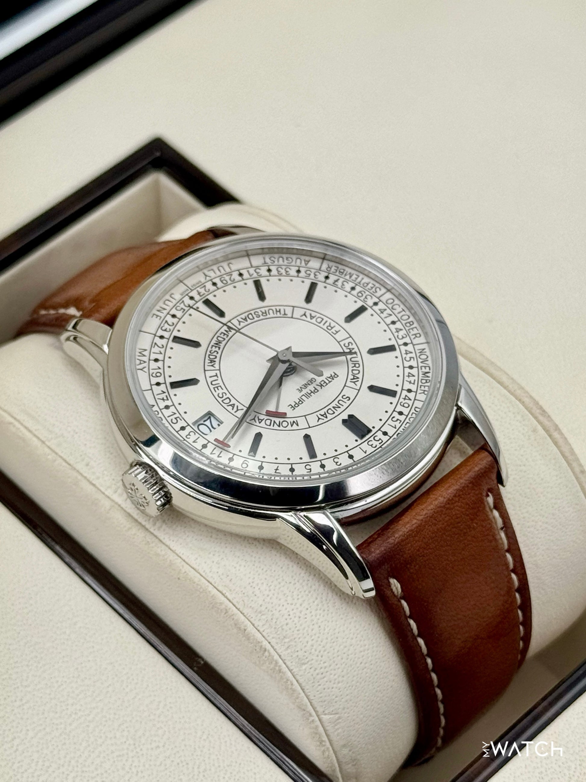 2020 Patek Philippe Calatrava Weekly Calendar 40mm 5212A Stainless Steel White Dial - MyWatchLLC