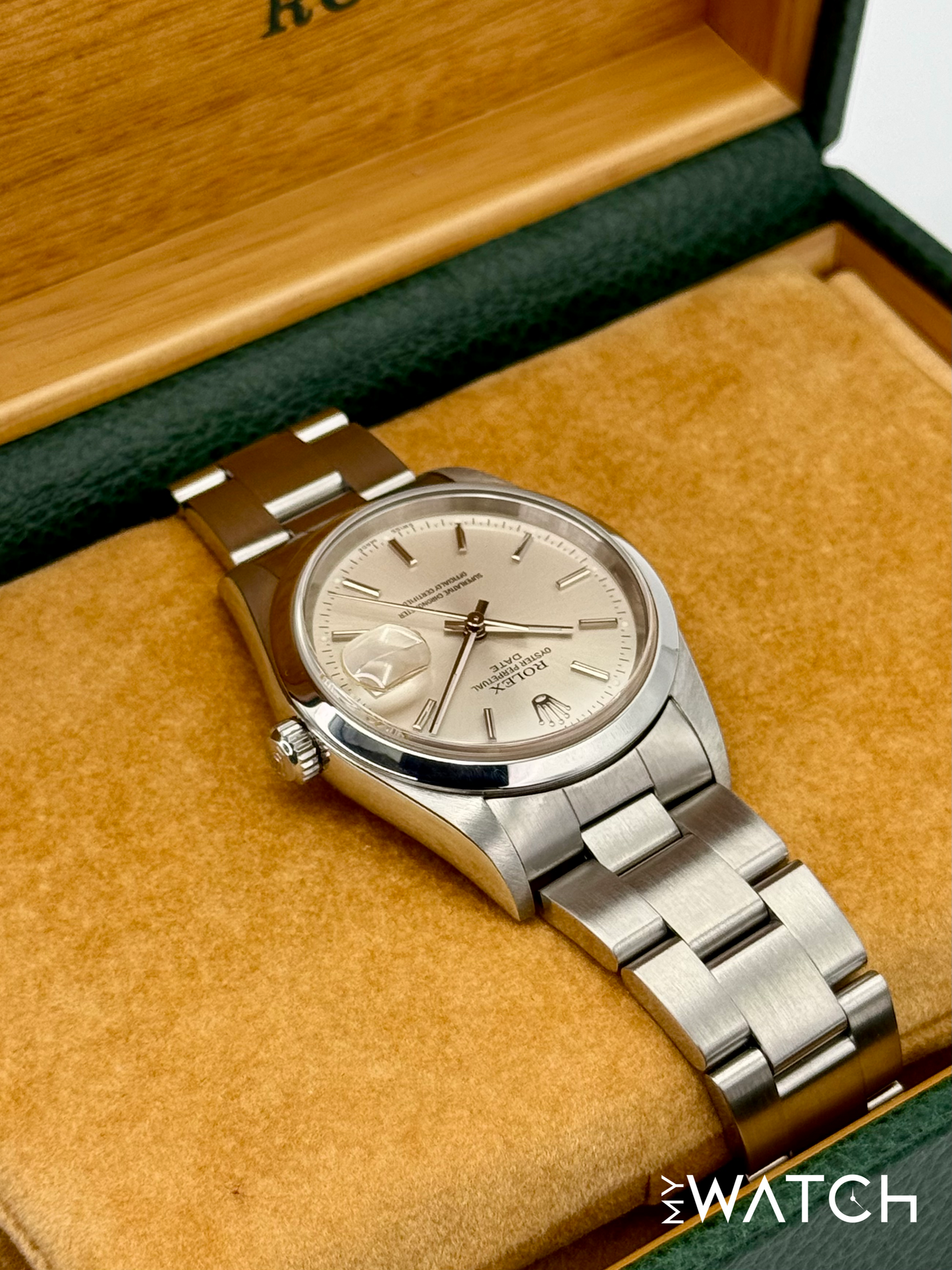 2001 Rolex Oyster Perpetual Date 34mm 15200 Stainless Steel Silver Dial