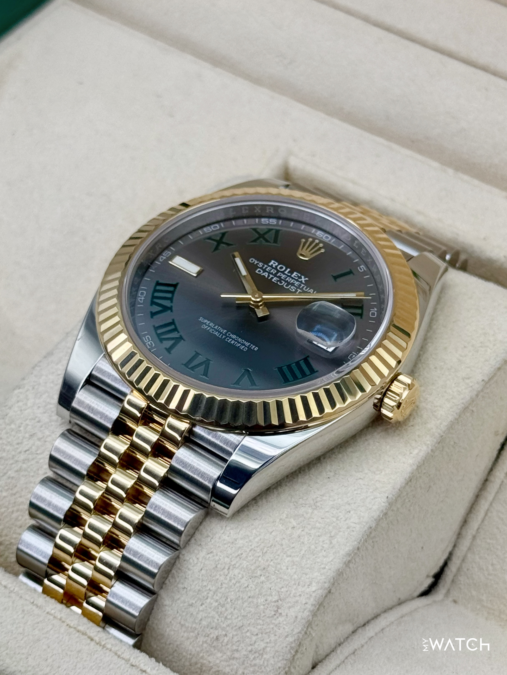 2020 Rolex Datejust 41mm 126333 Two-Tone Oyster Wimbledon Dial - MyWatchLLC