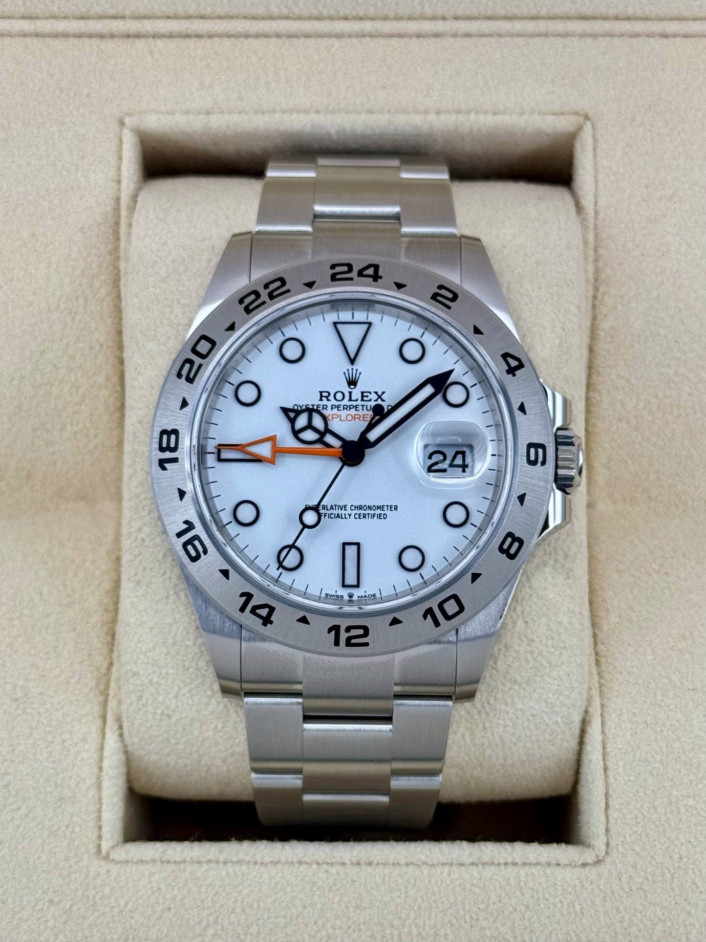 NEW 2025 Rolex Explorer II 42mm 226570 Polar White Dial - MyWatchLLC