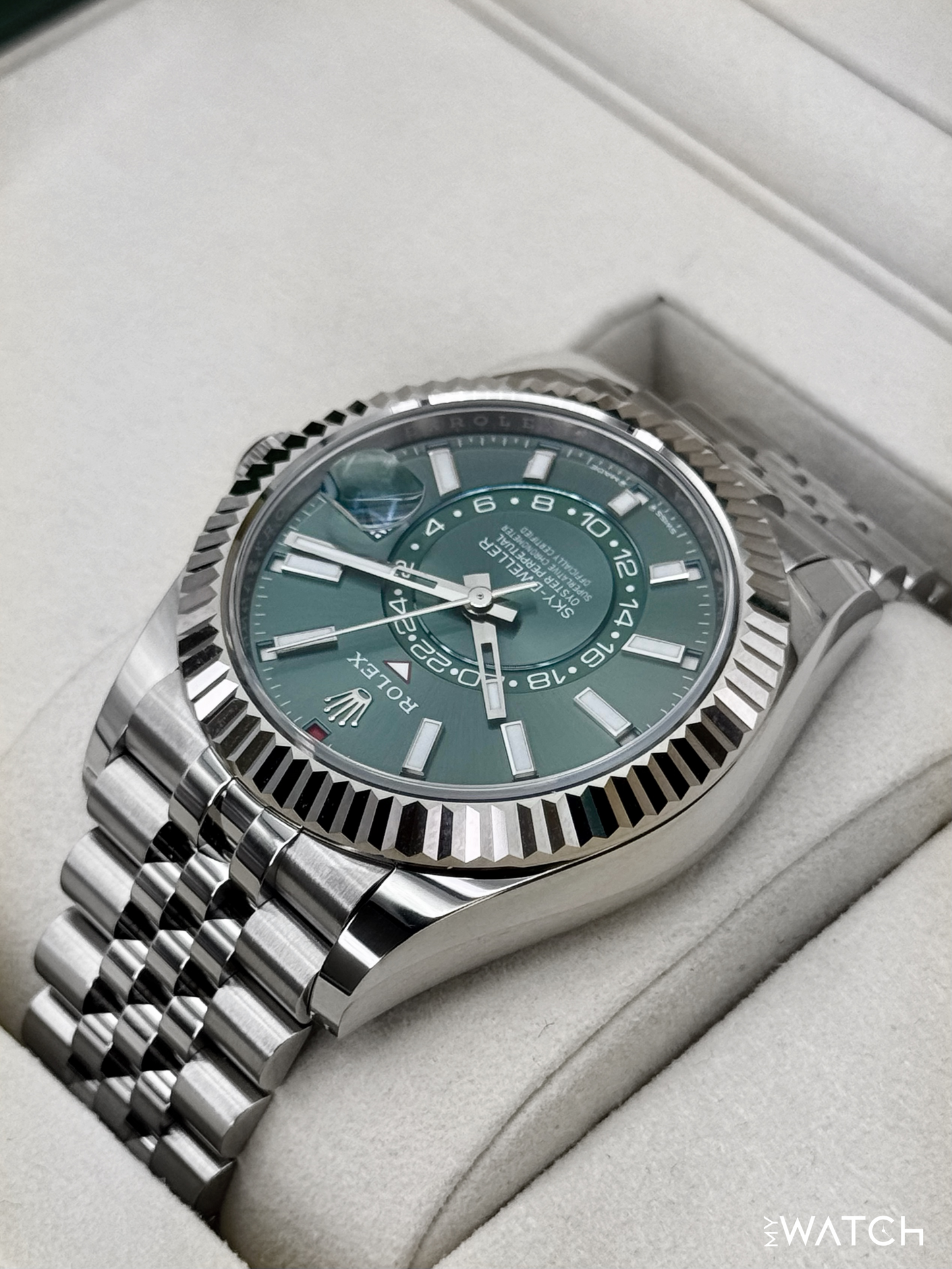 NEW 2026 Rolex Sky-Dweller 42mm 336934 Jubilee Green Dial (STICKERED)