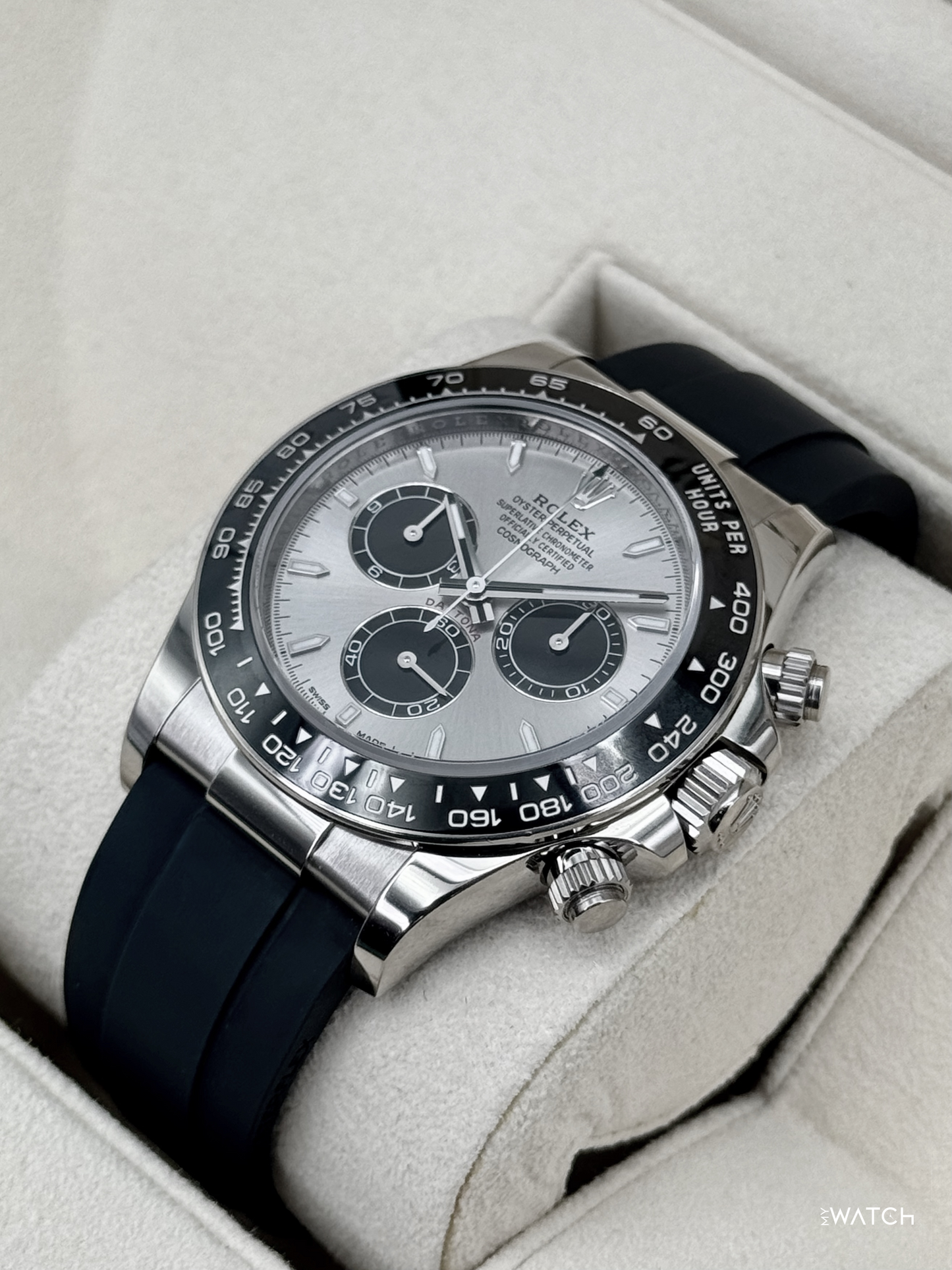 2024 Rolex Daytona "Ghost" 40mm 126519LN White Gold Silver Dial - MyWatchLLC