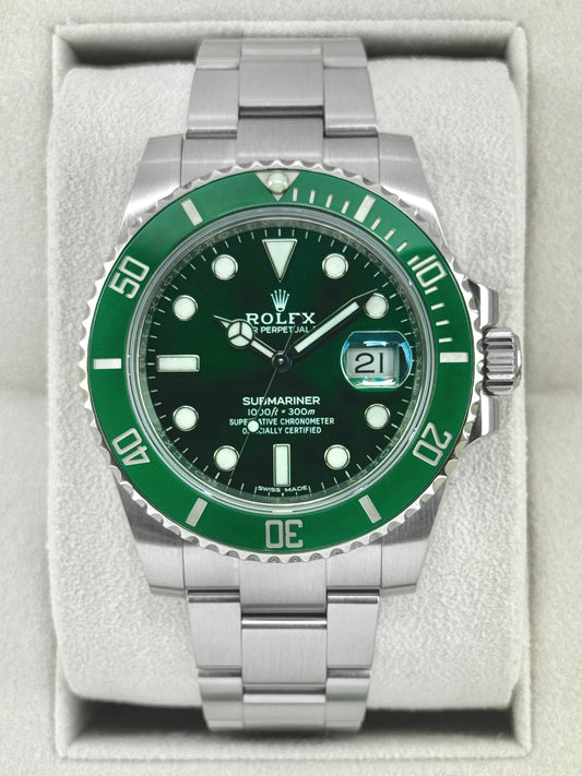 2019 Rolex Submariner Hulk 40mm 116610LV Green Dial