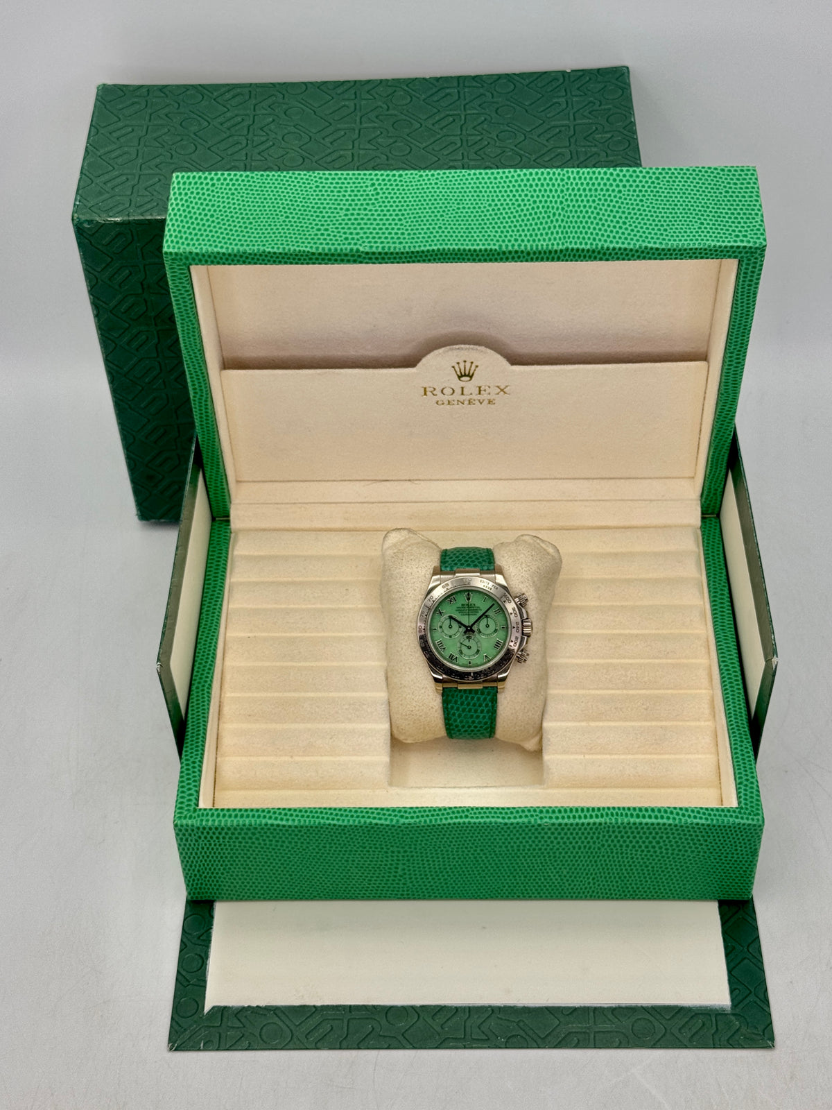 2000 Rolex Daytona 40mm 116519 White Gold Green Dial