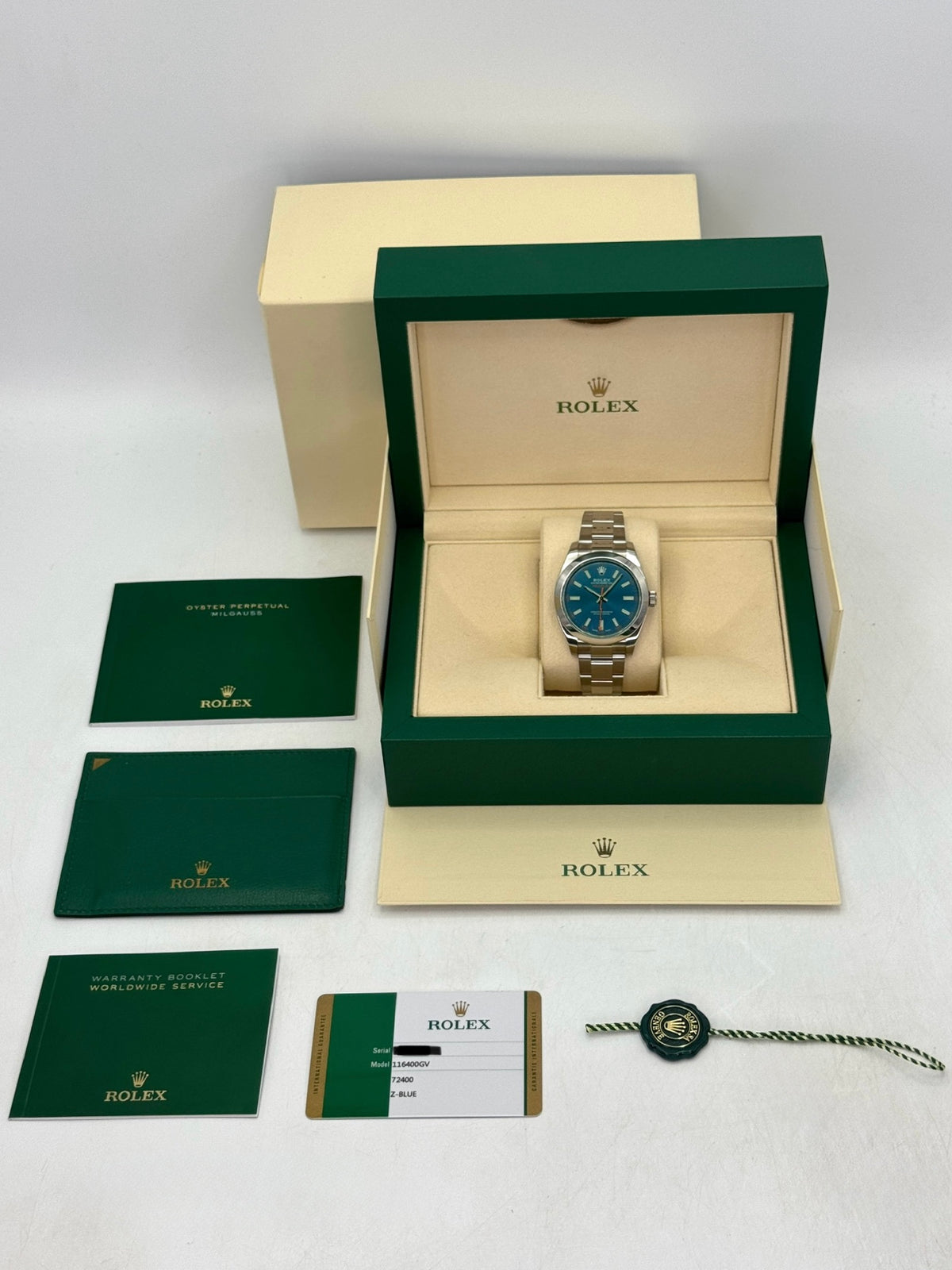 2020 Rolex Milgauss 40mm 116400GV Stainless Steel Blue Dial