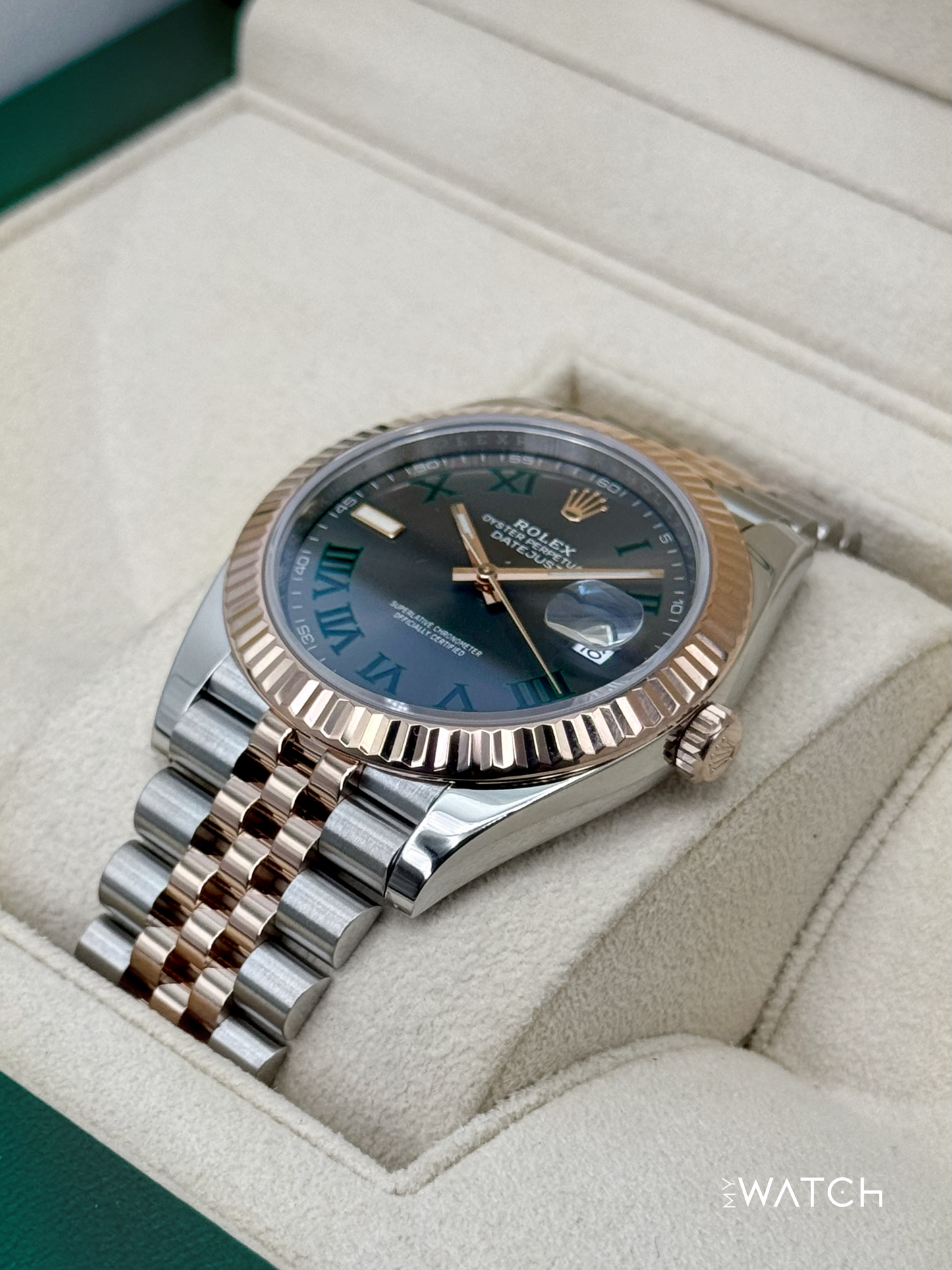 2022 Rolex Datejust 41mm 126331 Two-Tone Jubilee Wimbledon Dial
