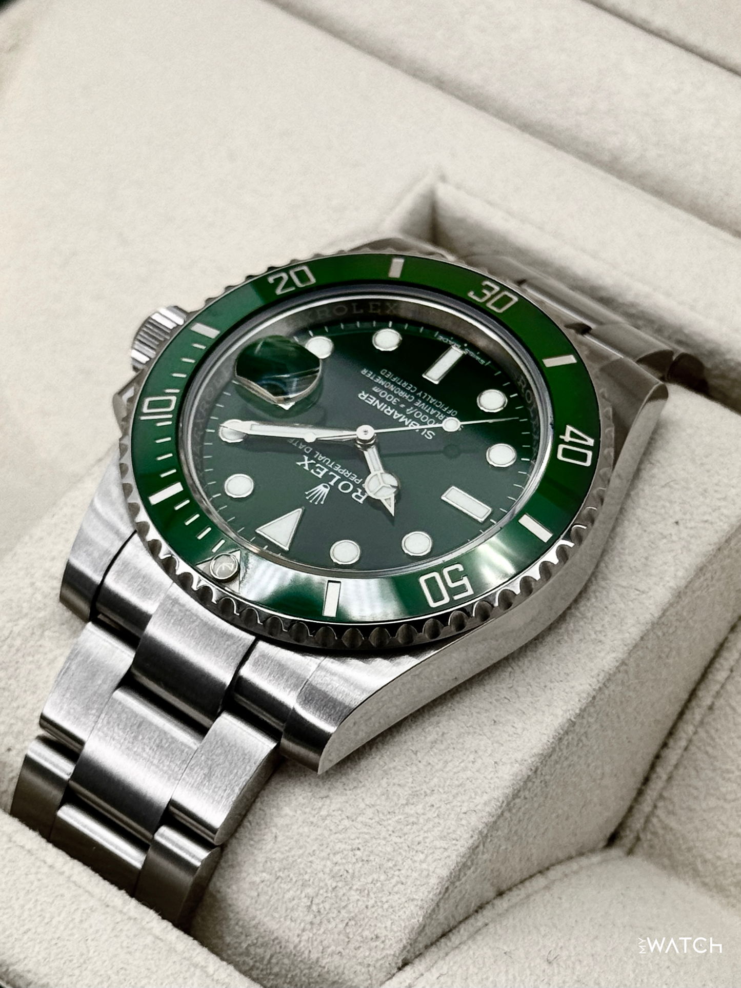 2018 Rolex Submariner “Hulk” 40mm 116610LV Green Dial - MyWatchLLC