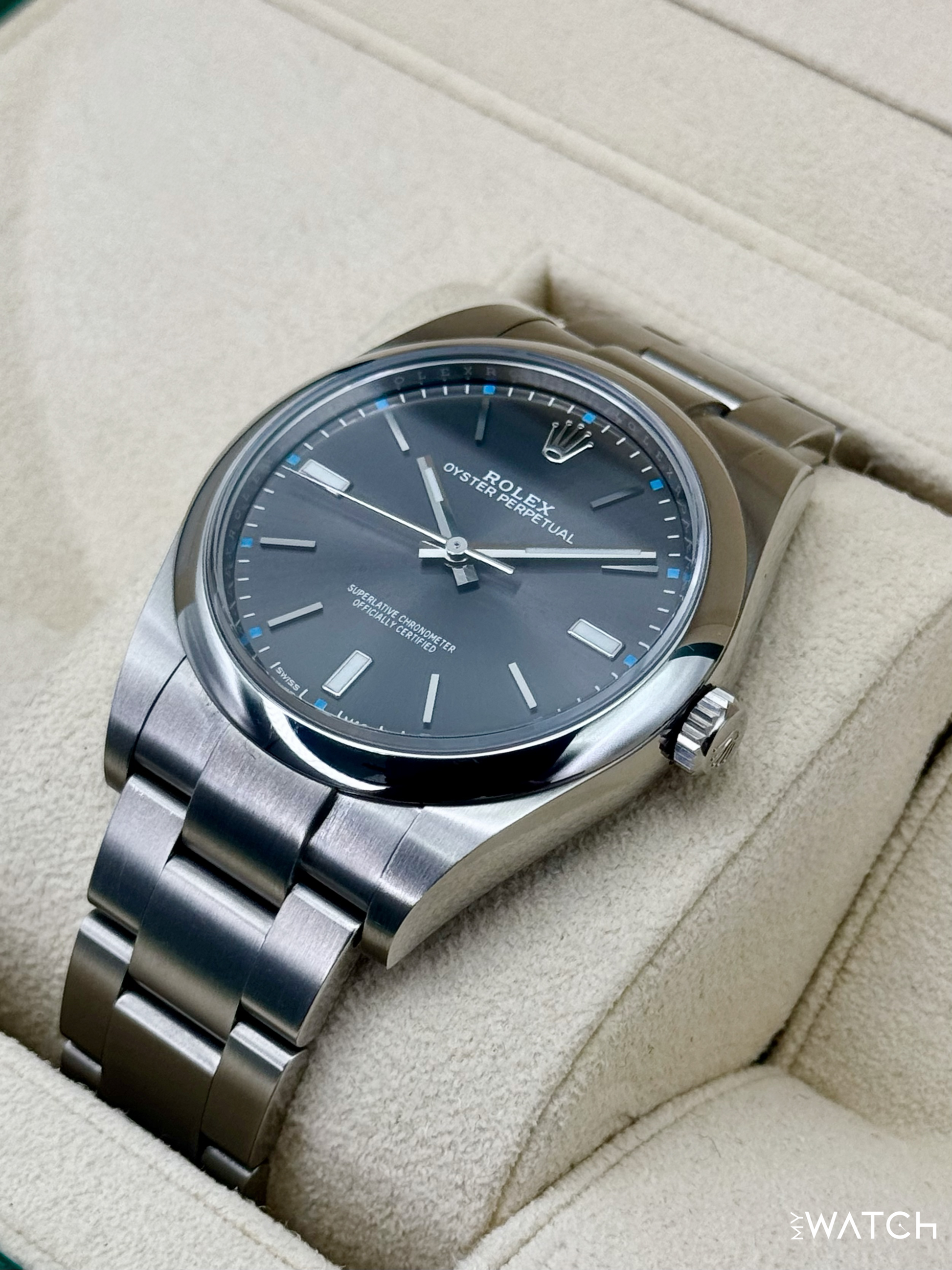 2019 Rolex Oyster Perpetual 39mm 114300 Rhodium Dial - MyWatchLLC