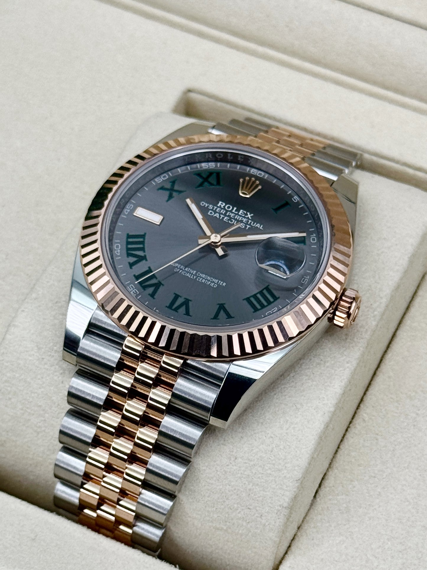 2025 Rolex Datejust 41mm 126331 Two-Tone Jubilee Wimbledon Dial
