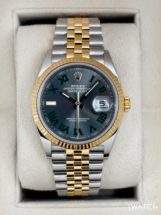 2023 Rolex Datejust 36mm 126233 Two-Tone Jubilee Wimbledon Dial