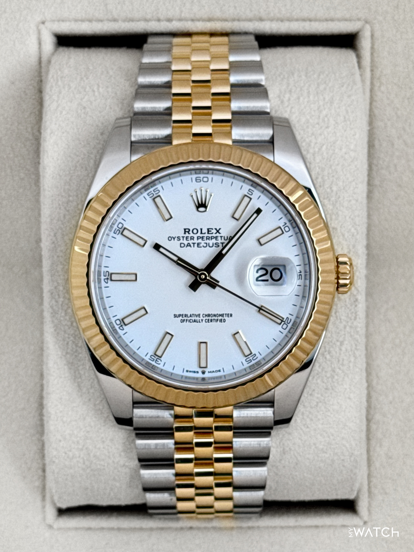 2022 Rolex Datejust 41mm 126333 Two-Tone Jubilee White Dial - MyWatchLLC