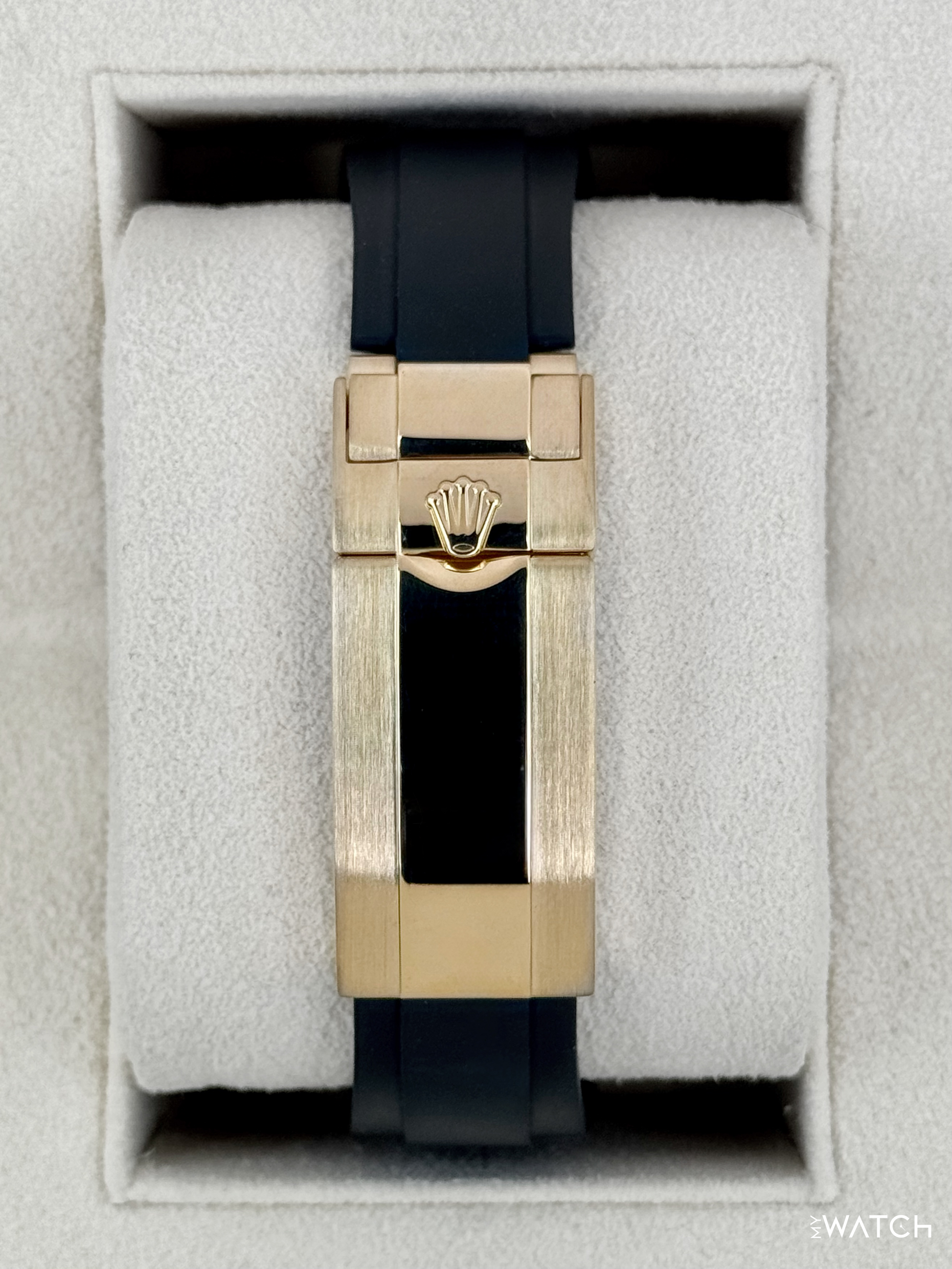 2022 Rolex Yacht-Master 42mm 226658 Gold Oysterflex Black Dial - MyWatchLLC