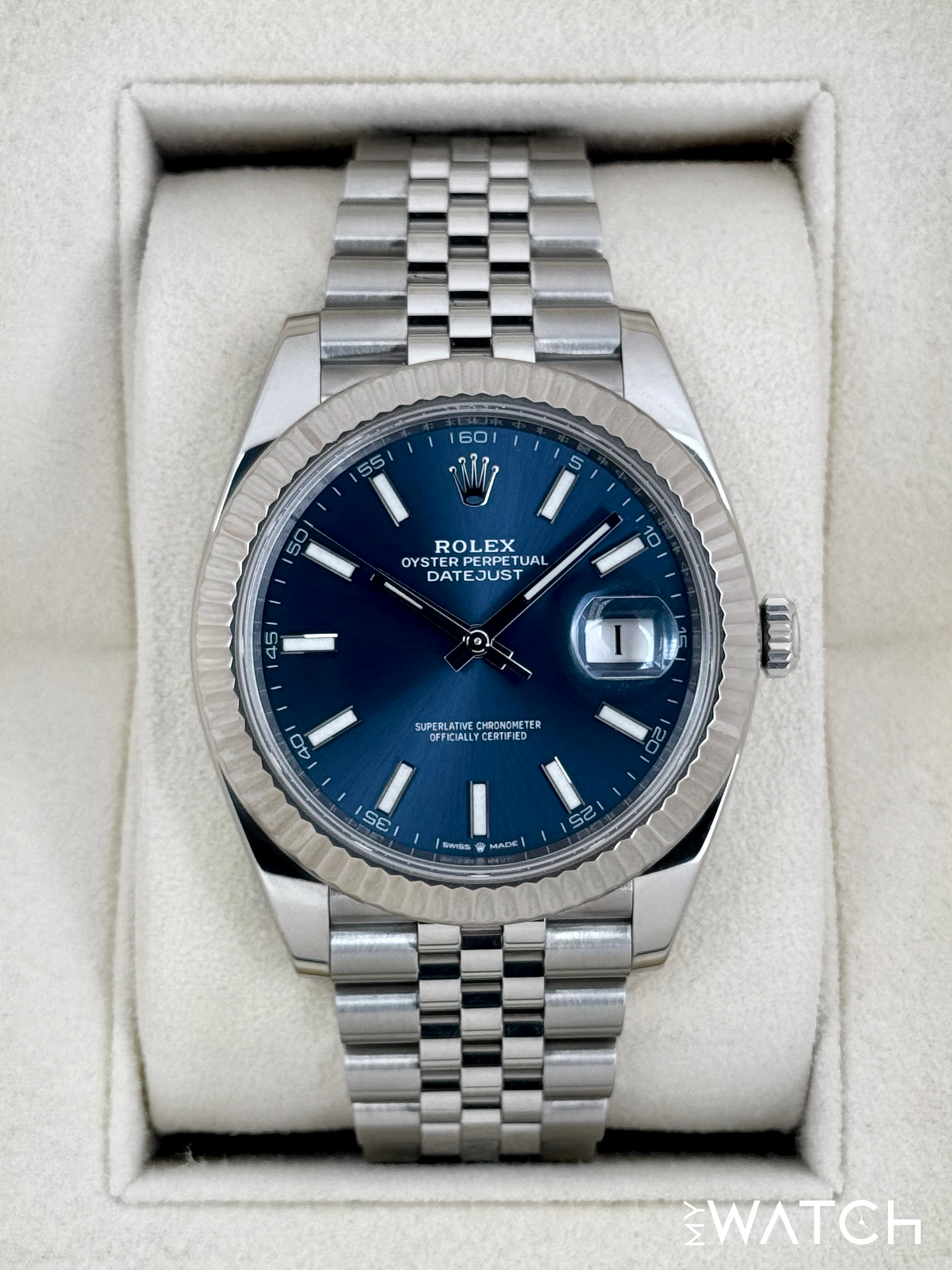 2023 Rolex Datejust 41mm 126334 Stainless Steel Jubilee Blue Dial