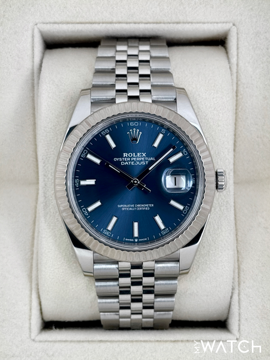 2023 Rolex Datejust 41mm 126334 Stainless Steel Jubilee Blue Dial