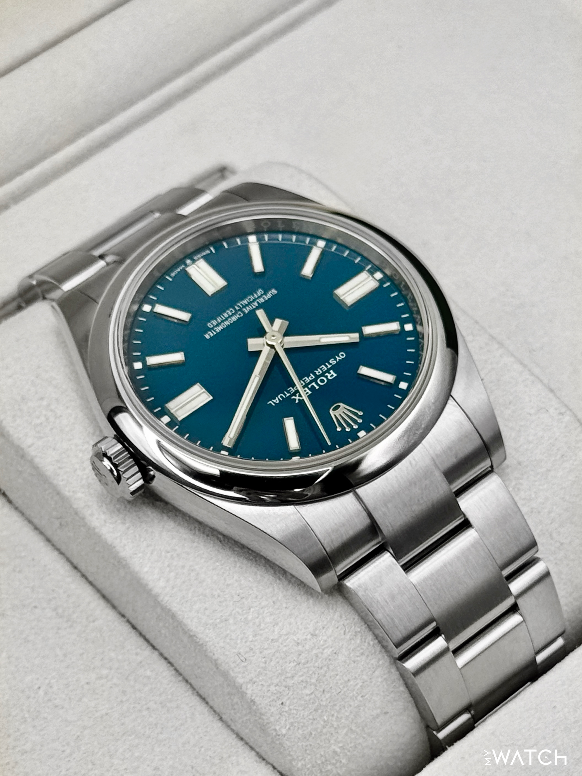 NEW 2025 Rolex Oyster Perpetual 41mm 134300 Med Blue Dial (STICKERED) - MyWatchLLC