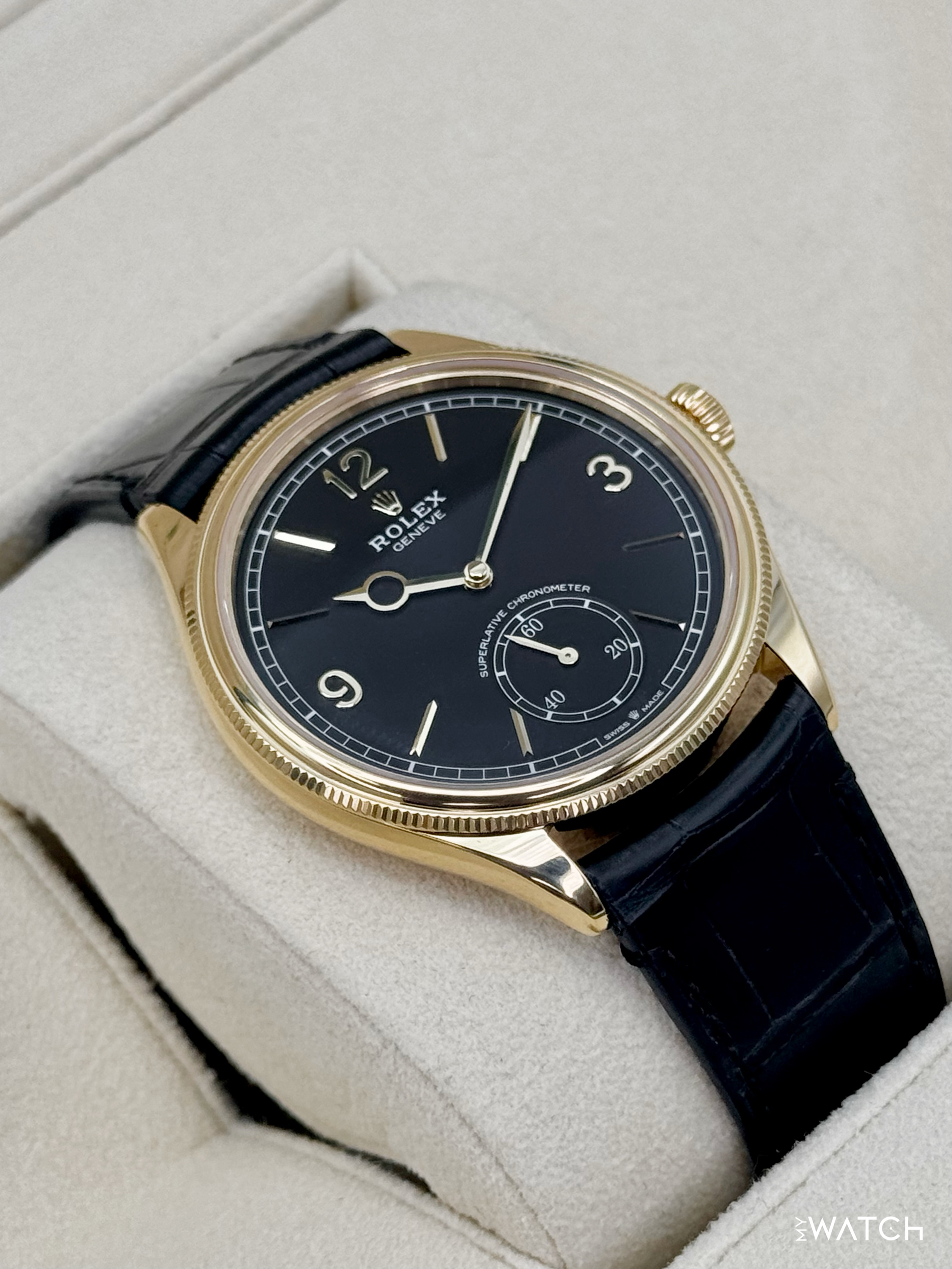 2024 Rolex 1908 39mm 52508 Yellow Gold Black Dial - MyWatchLLC