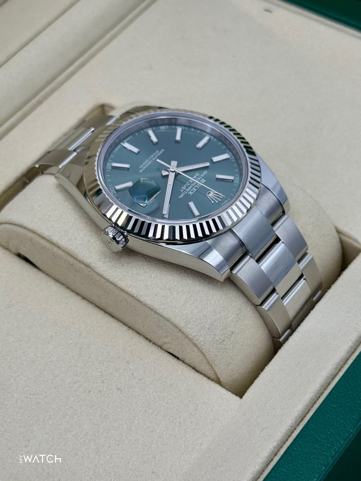 NEW 2025 Rolex Datejust 41mm 126334 Oyster Mint Green Dial